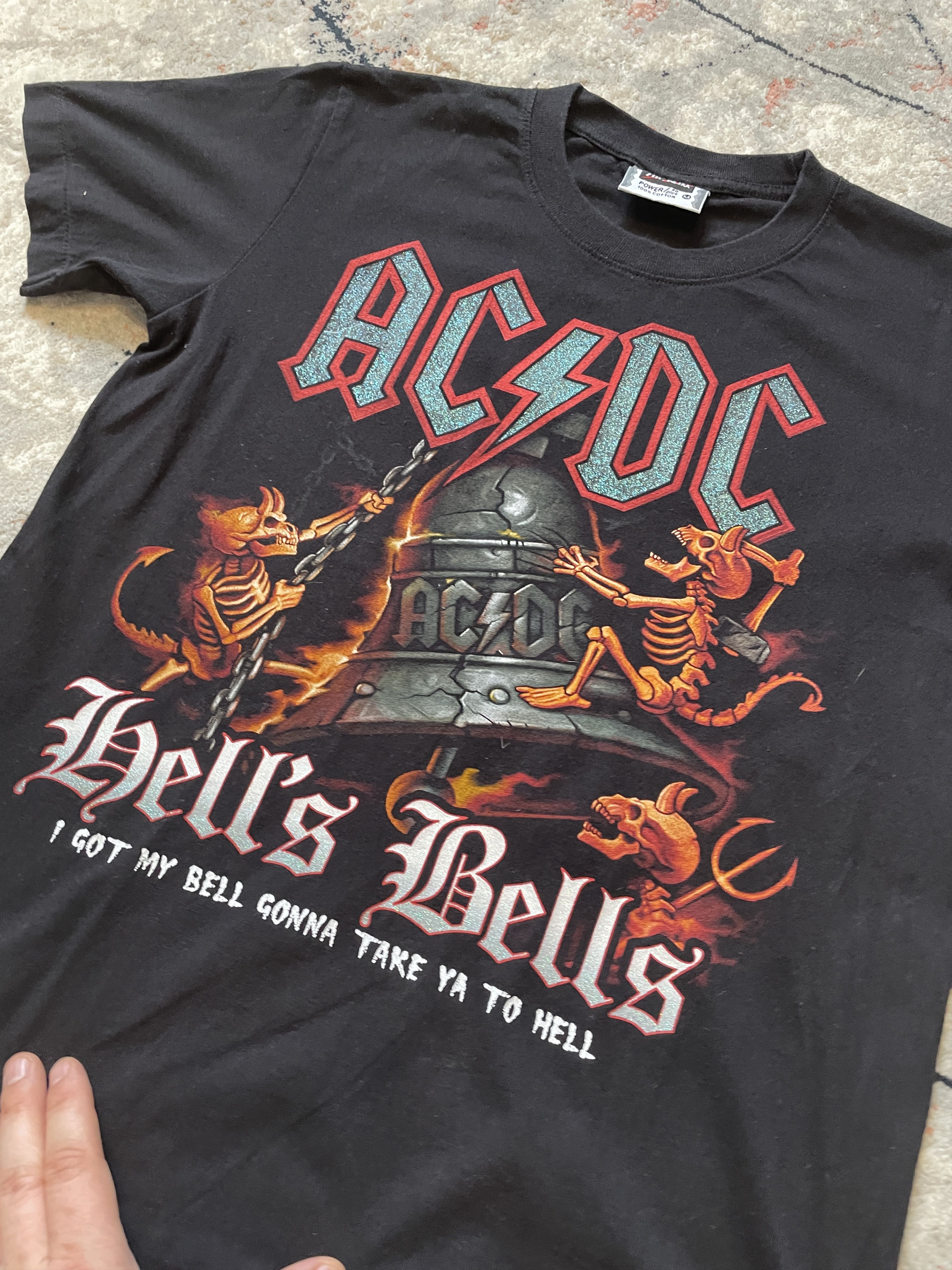 AC/DC × Band Tees AC/DC Hell's Bells Vintage T-Shirts Size US M / EU 48-50 / 2 - 3 Thumbnail