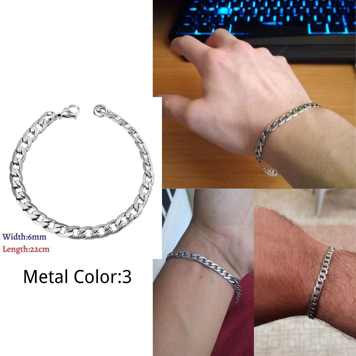 Jewelry Link Chains Bracelet Size ONE SIZE - 4 Thumbnail