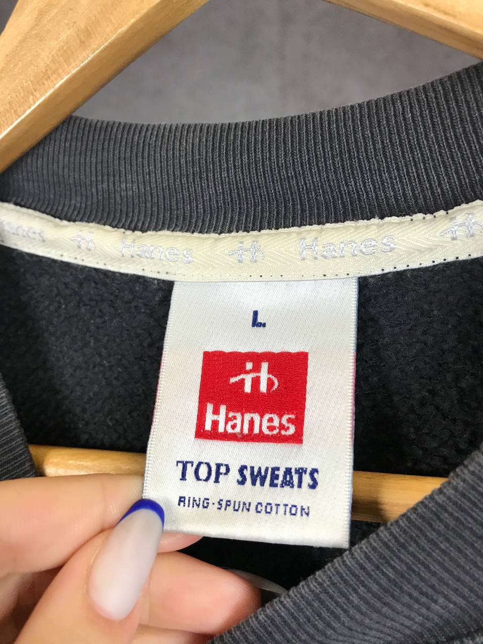 Hanes Hanes USA vintage center big logo sweatshirt Size US L / EU 52-54 / 3 - 3 Thumbnail