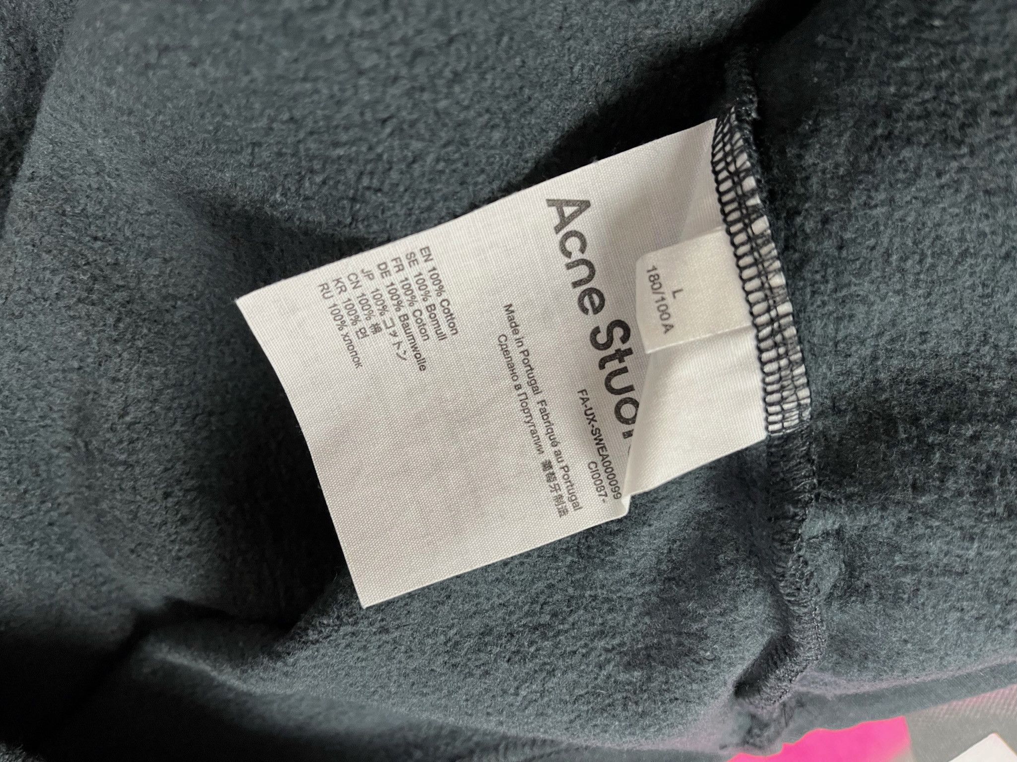 Acne Studios Acne Studios Face Motif Black Hoodie Size US L / EU 52-54 / 3 - 8 Thumbnail