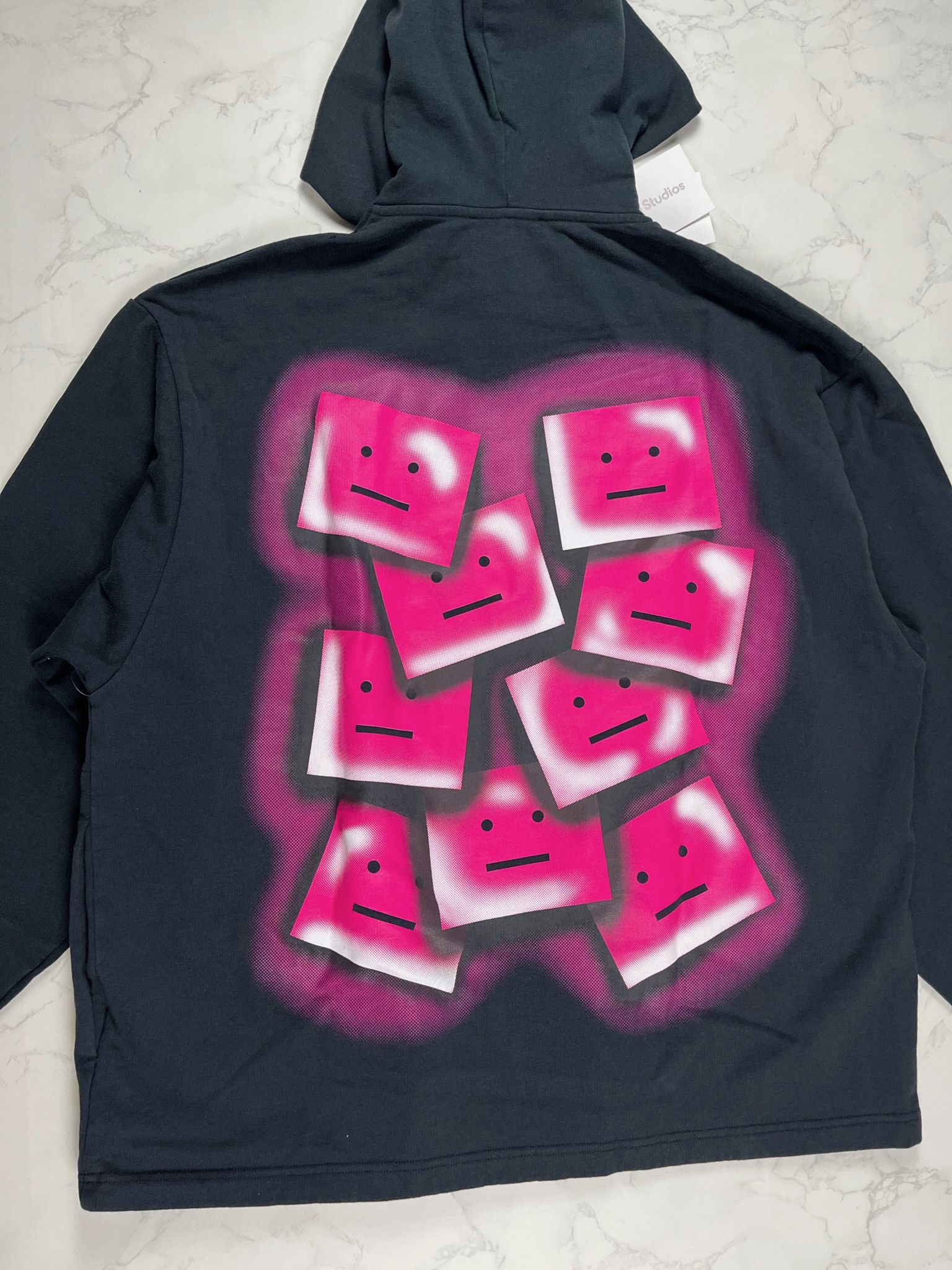 Acne Studios Acne Studios Face Motif Black Hoodie Size US L / EU 52-54 / 3 - 6 Thumbnail