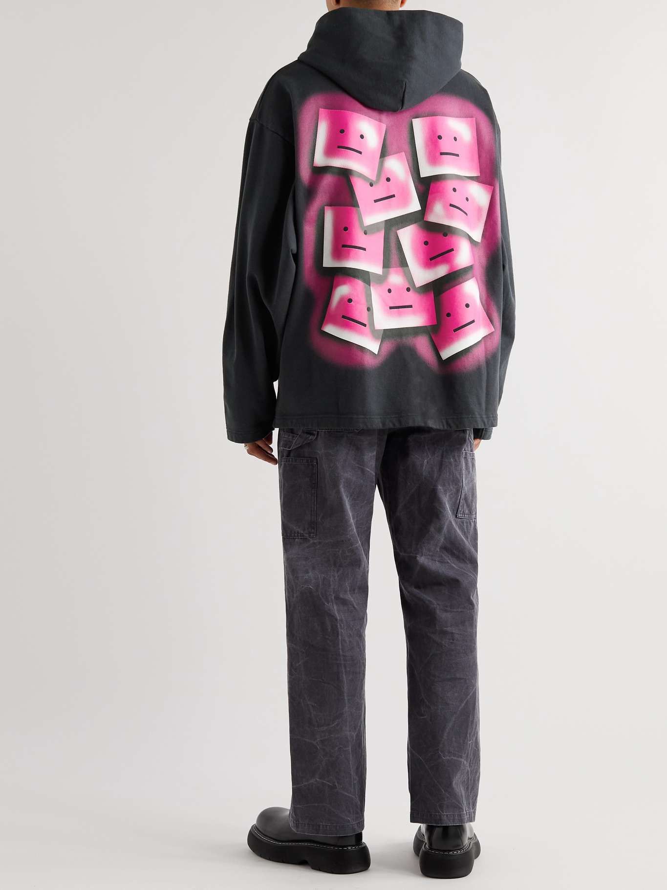 Acne Studios Acne Studios Face Motif Black Hoodie Size US L / EU 52-54 / 3 - 2 Thumbnail