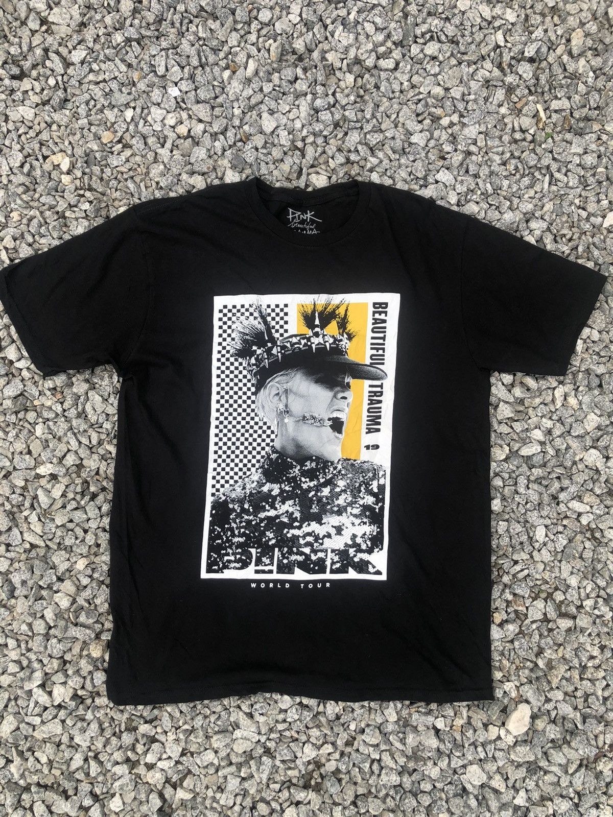 image of Tour 2019 Graphic Tees Band Tees in Black, Men's (Size XL)