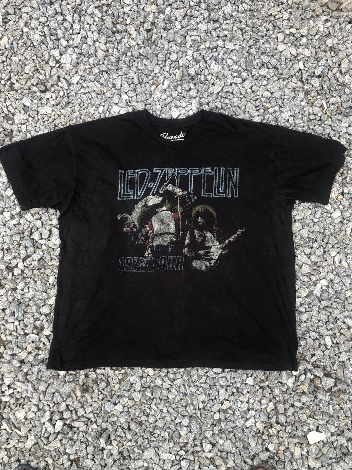image of Vintage 2008 Led Zeppelin Vintage Band Tees in Black, Men's (Size 2XL)