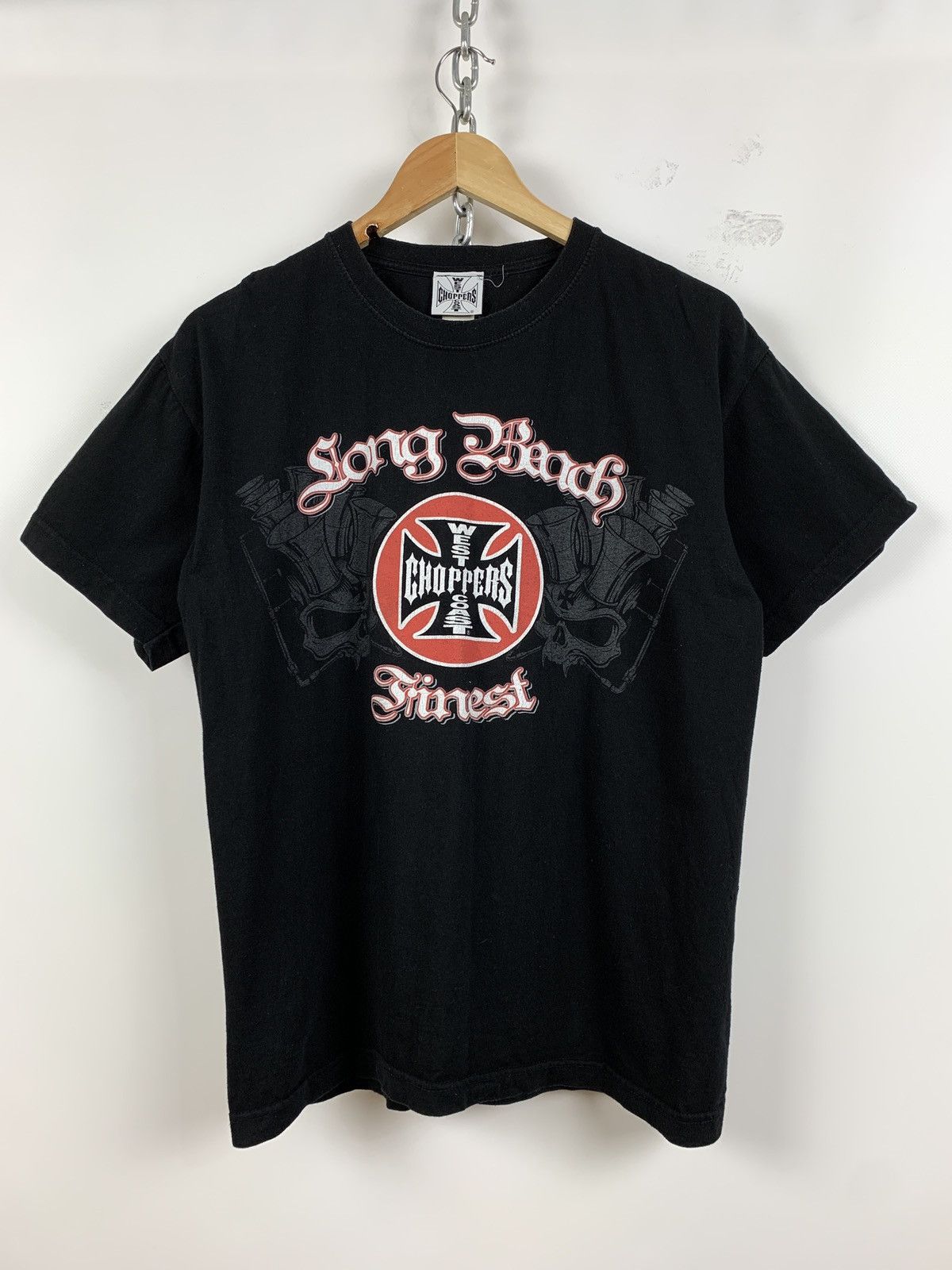 Vintage Vintage West Coast Choppers Double Sided Black T-Shirt Size US M / EU 48-50 / 2 - 2 Thumbnail