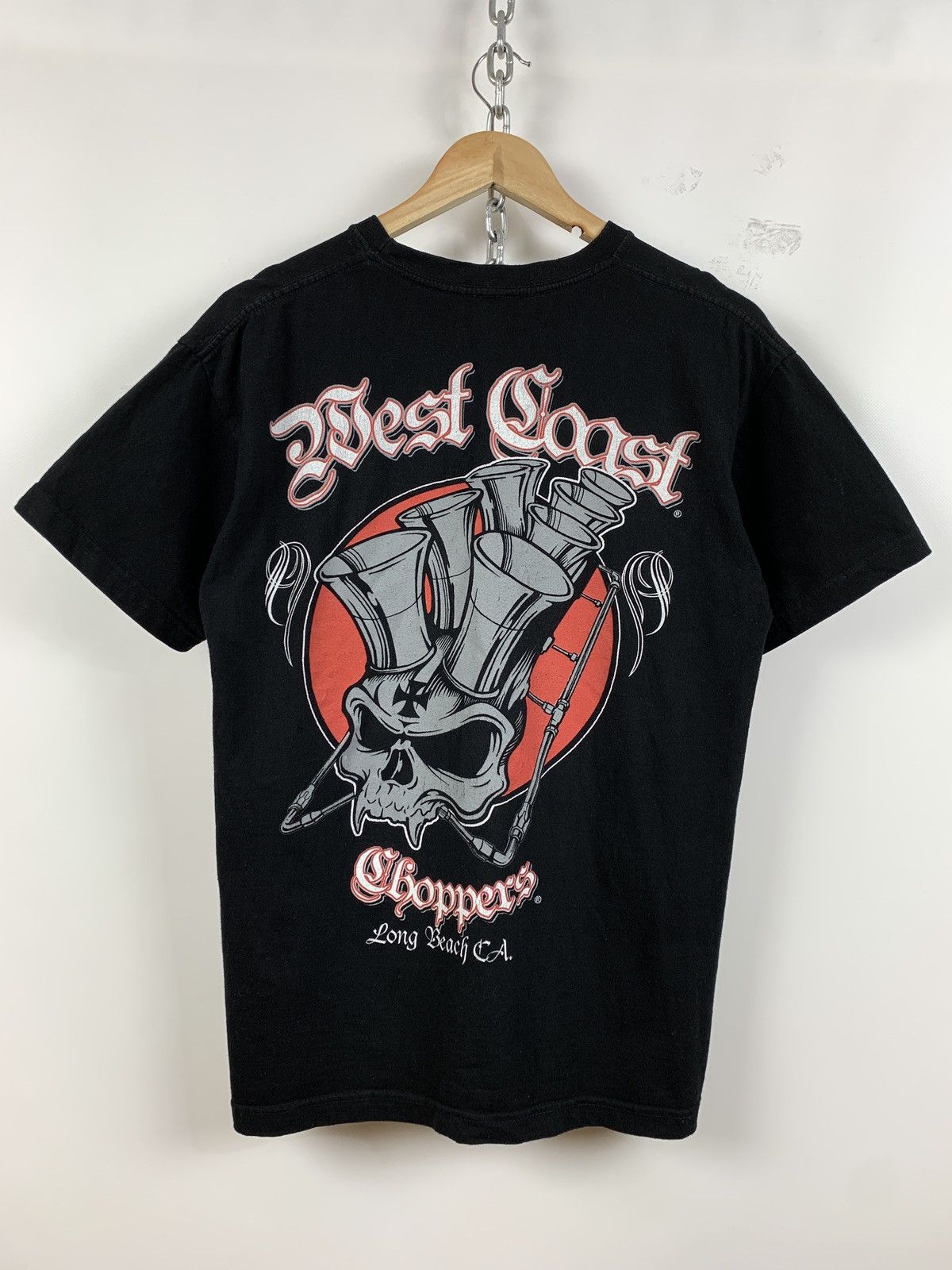 Vintage Vintage West Coast Choppers Double Sided Black T-Shirt Size US M / EU 48-50 / 2 - 3 Thumbnail