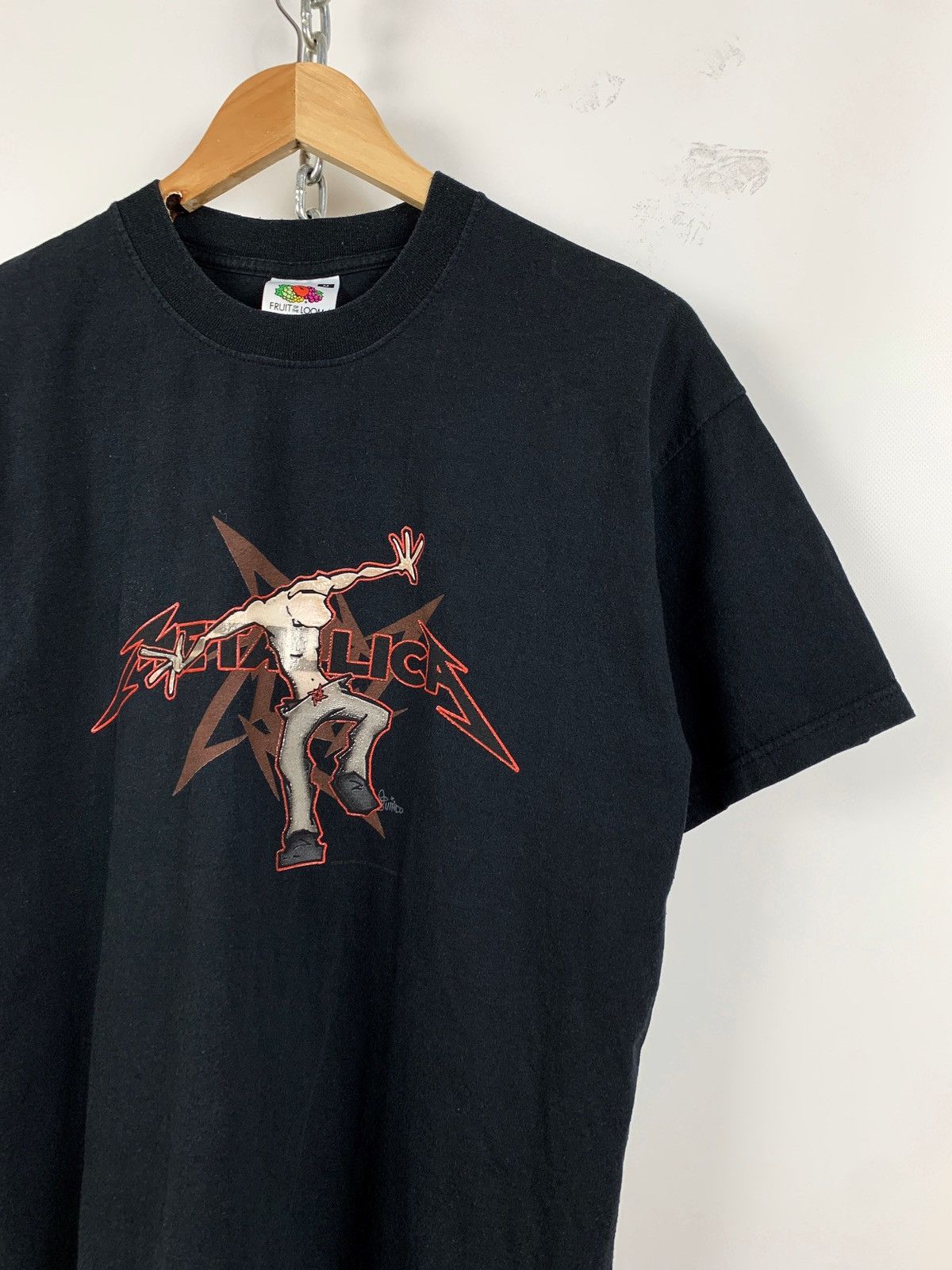 Band Tees Vintage 2002 Metallica Ninja Star Moshing T-Shirt Travis Size US M / EU 48-50 / 2 - 5 Thumbnail
