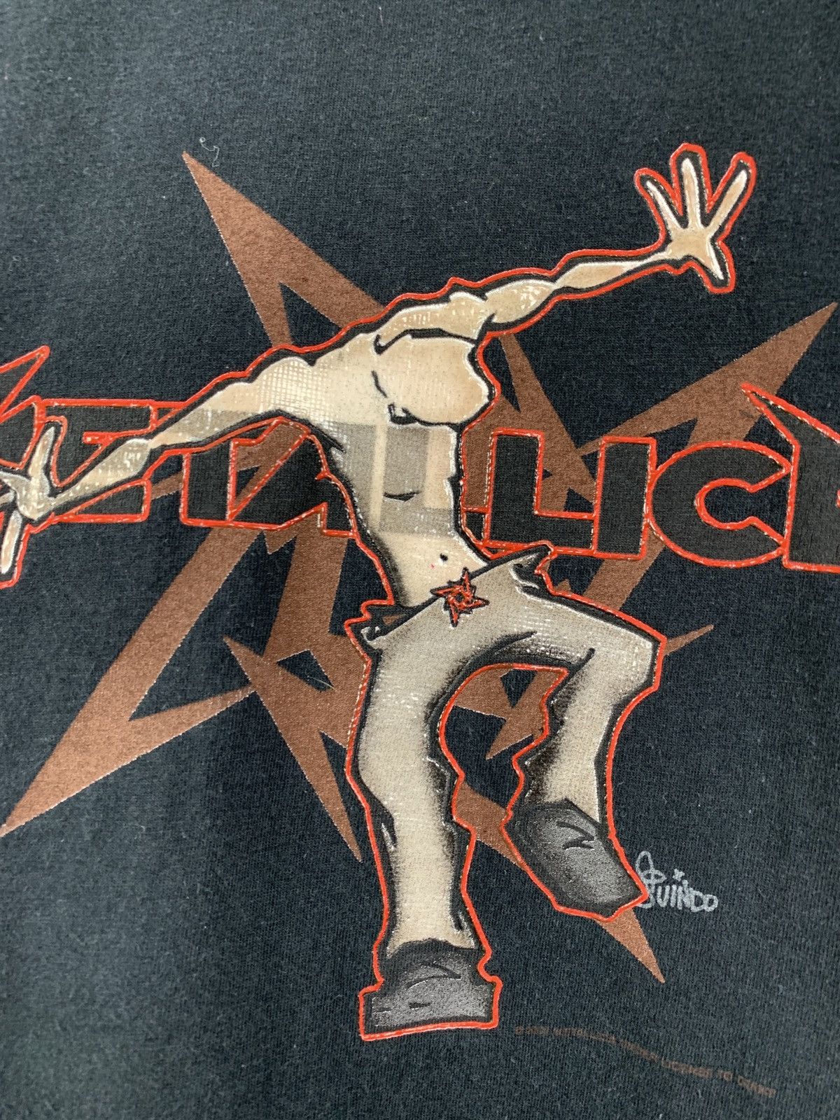 Band Tees Vintage 2002 Metallica Ninja Star Moshing T-Shirt Travis Size US M / EU 48-50 / 2 - 9 Thumbnail