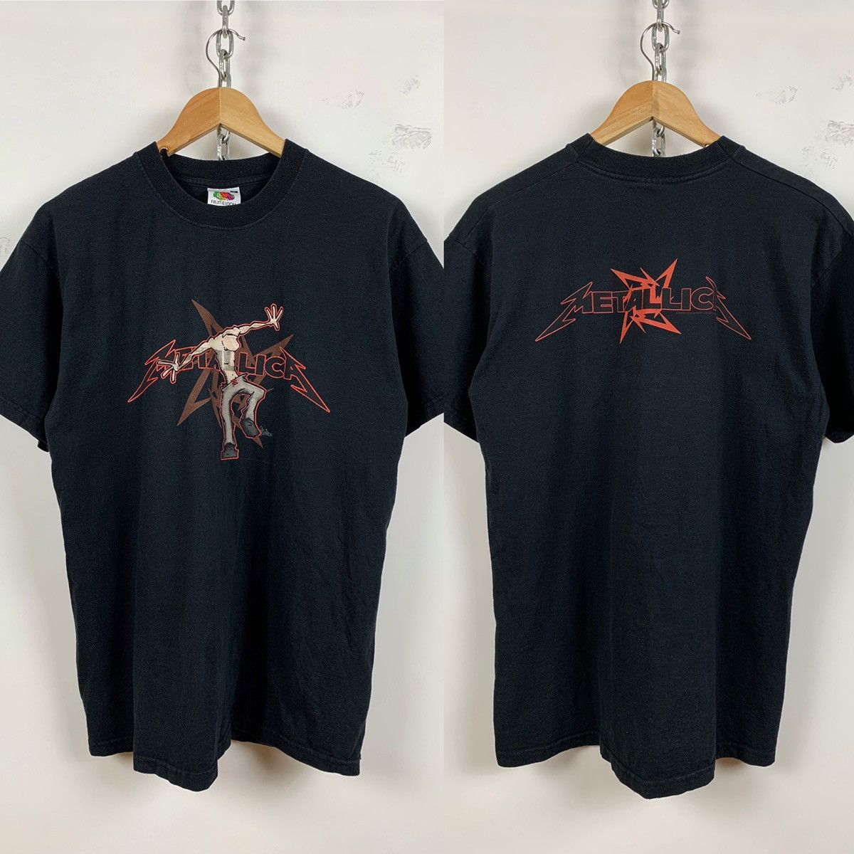 Vintage Metallica Ninja Star Concert T Shirt 1996 Black XL