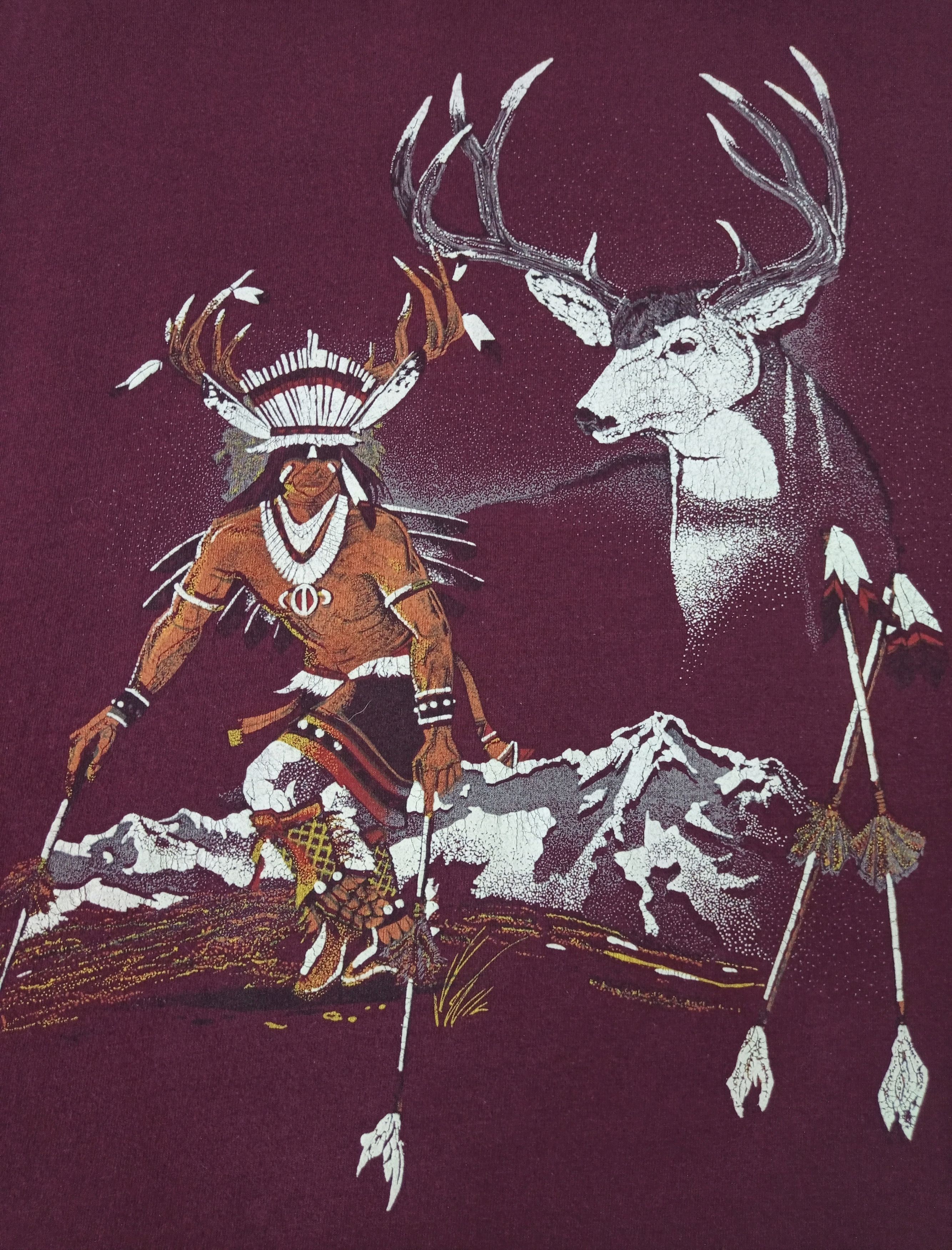Vintage 3XL XXXL VINTAGE NATIVE AMERICAN TEE Size US XXL / EU 58 / 5 - 2 Thumbnail