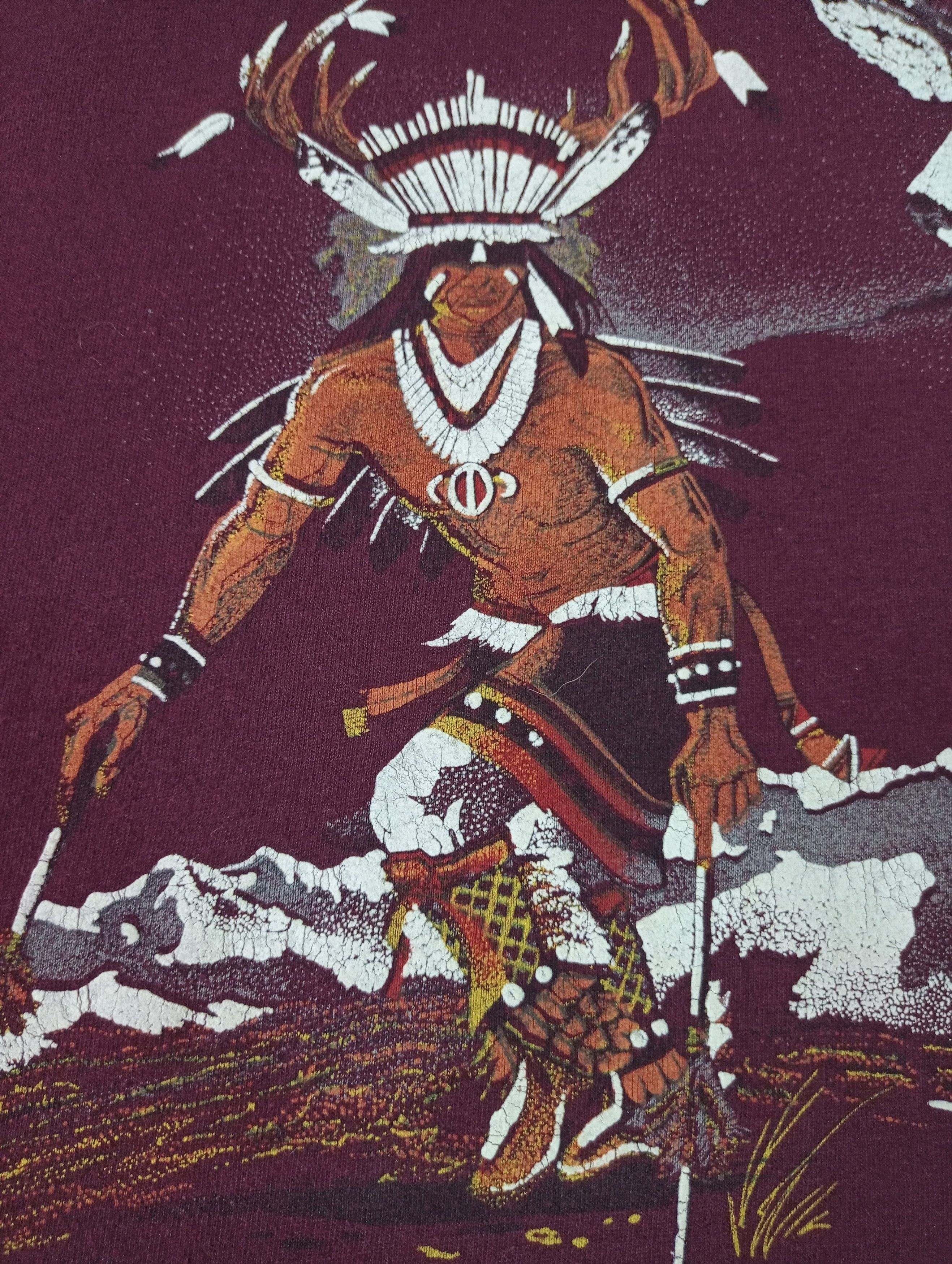 Vintage 3XL XXXL VINTAGE NATIVE AMERICAN TEE Size US XXL / EU 58 / 5 - 4 Thumbnail