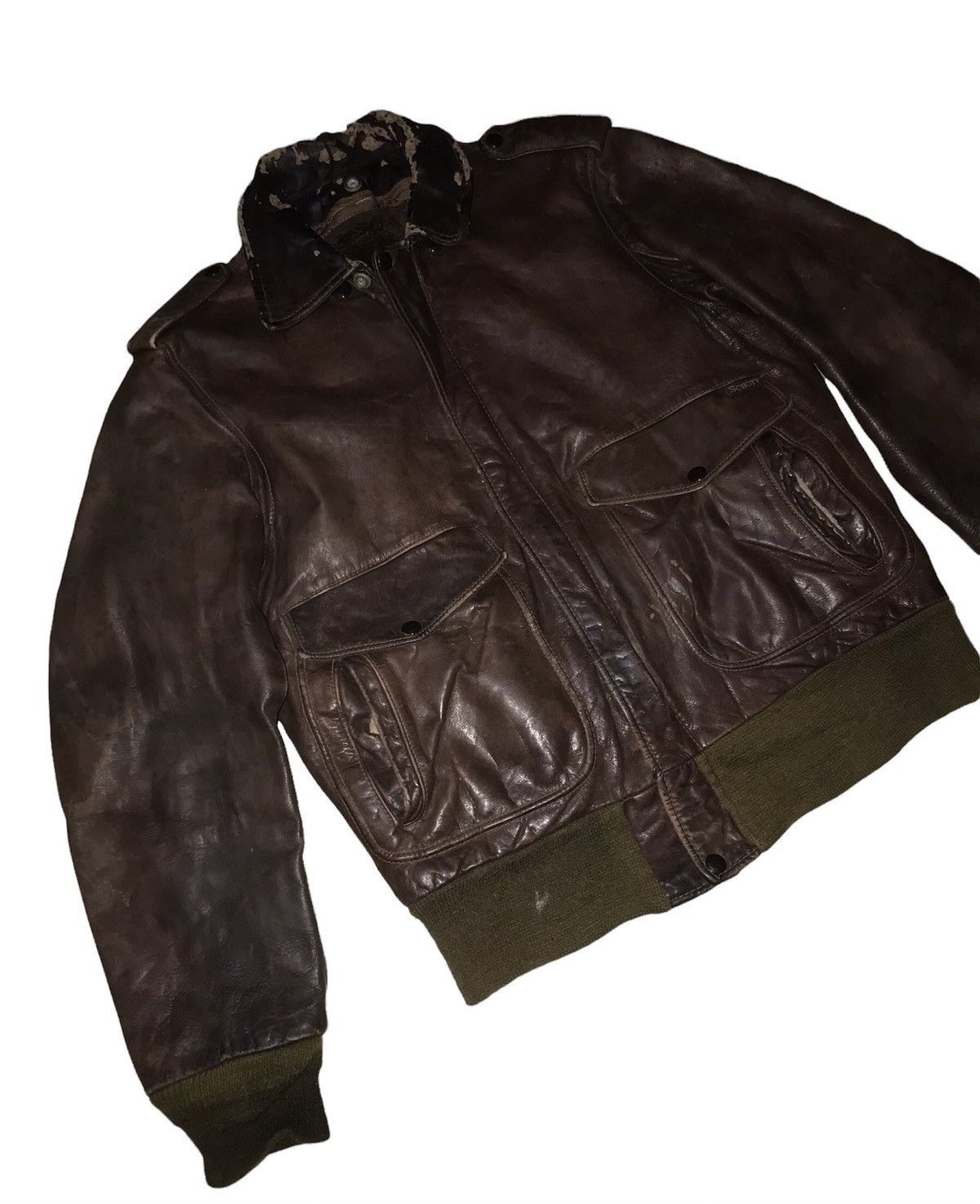 Schott 🔥RARE🔥 VINTAGE SCHOTT FLIGHT LEATHER JACKET Size US M / EU 48-50 / 2 - 6 Thumbnail