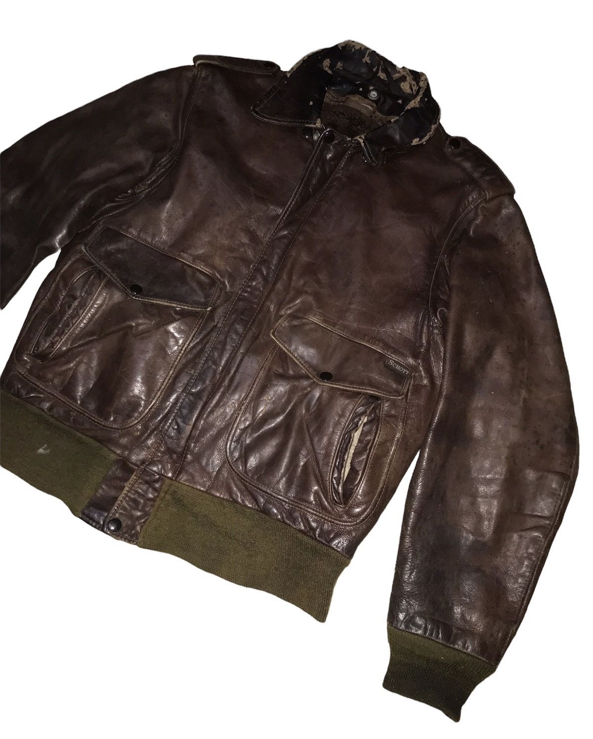 Schott 🔥RARE🔥 VINTAGE SCHOTT FLIGHT LEATHER JACKET Size US M / EU 48-50 / 2 - 5 Thumbnail