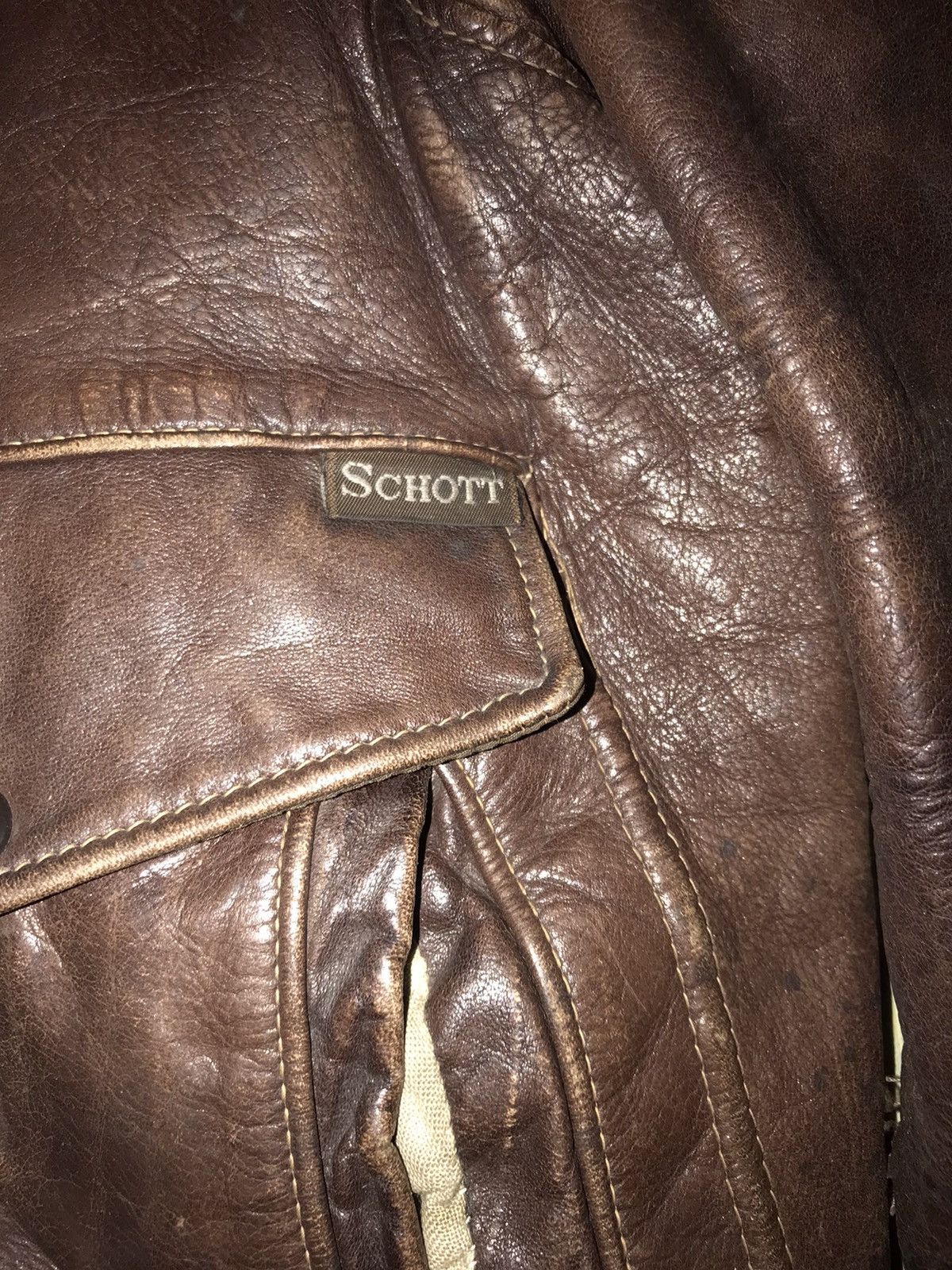 Schott 🔥RARE🔥 VINTAGE SCHOTT FLIGHT LEATHER JACKET Size US M / EU 48-50 / 2 - 9 Thumbnail
