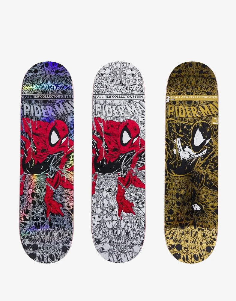 Huf × Marvel Comics × Skategang Rare HUF x Marvel Spider-Man Skate Deck |  Grailed