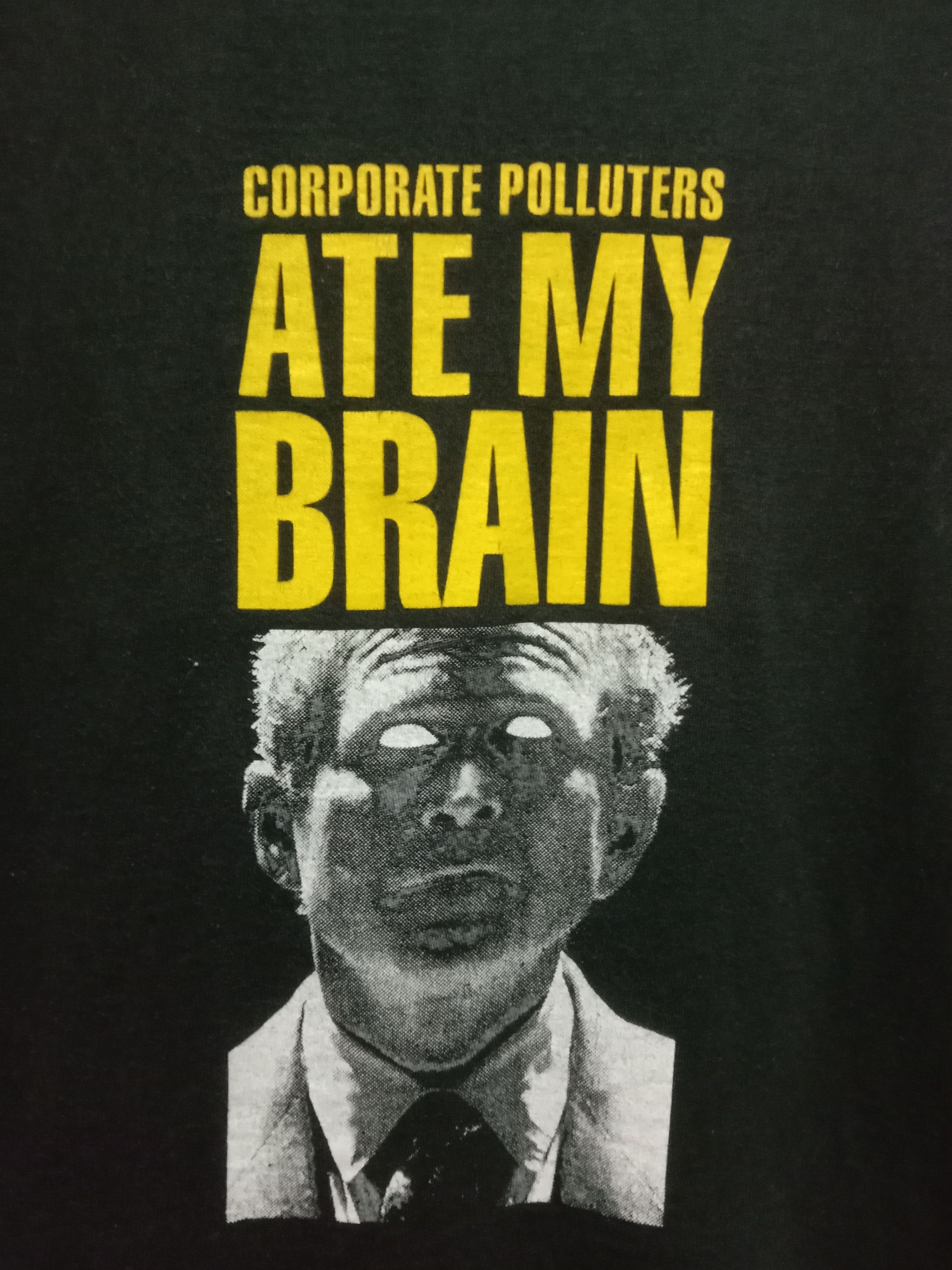 Vintage Vintage 90s George Bush "Ate My Brain" Protest Parody Size US M / EU 48-50 / 2 - 10 Thumbnail