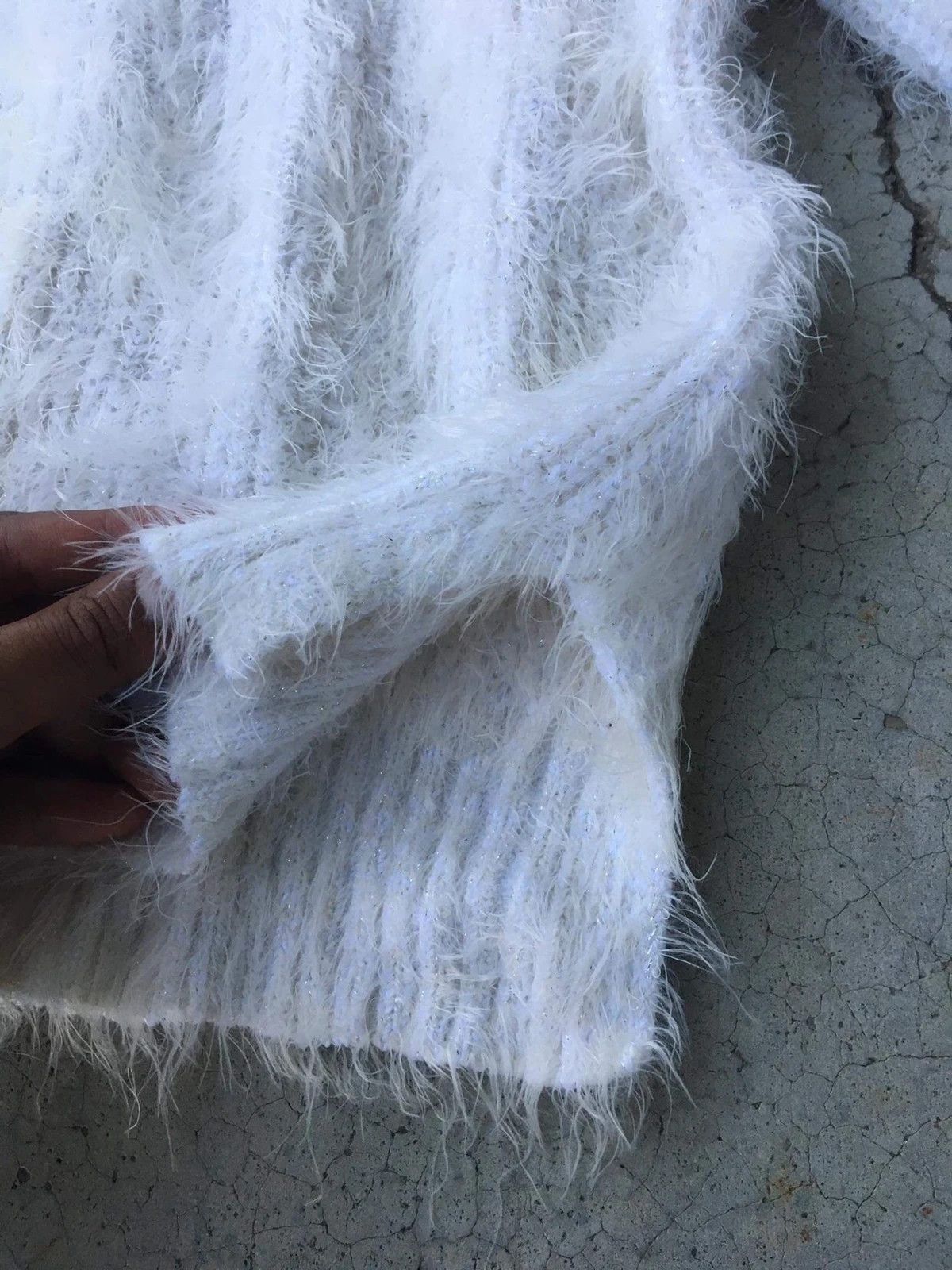 Aran Isles Knitwear × Vintage 📌 LOWRYS FARM Pullover Mohair/Fleece Knitt Pattern/Baggy Size US L / EU 52-54 / 3 - 6 Thumbnail