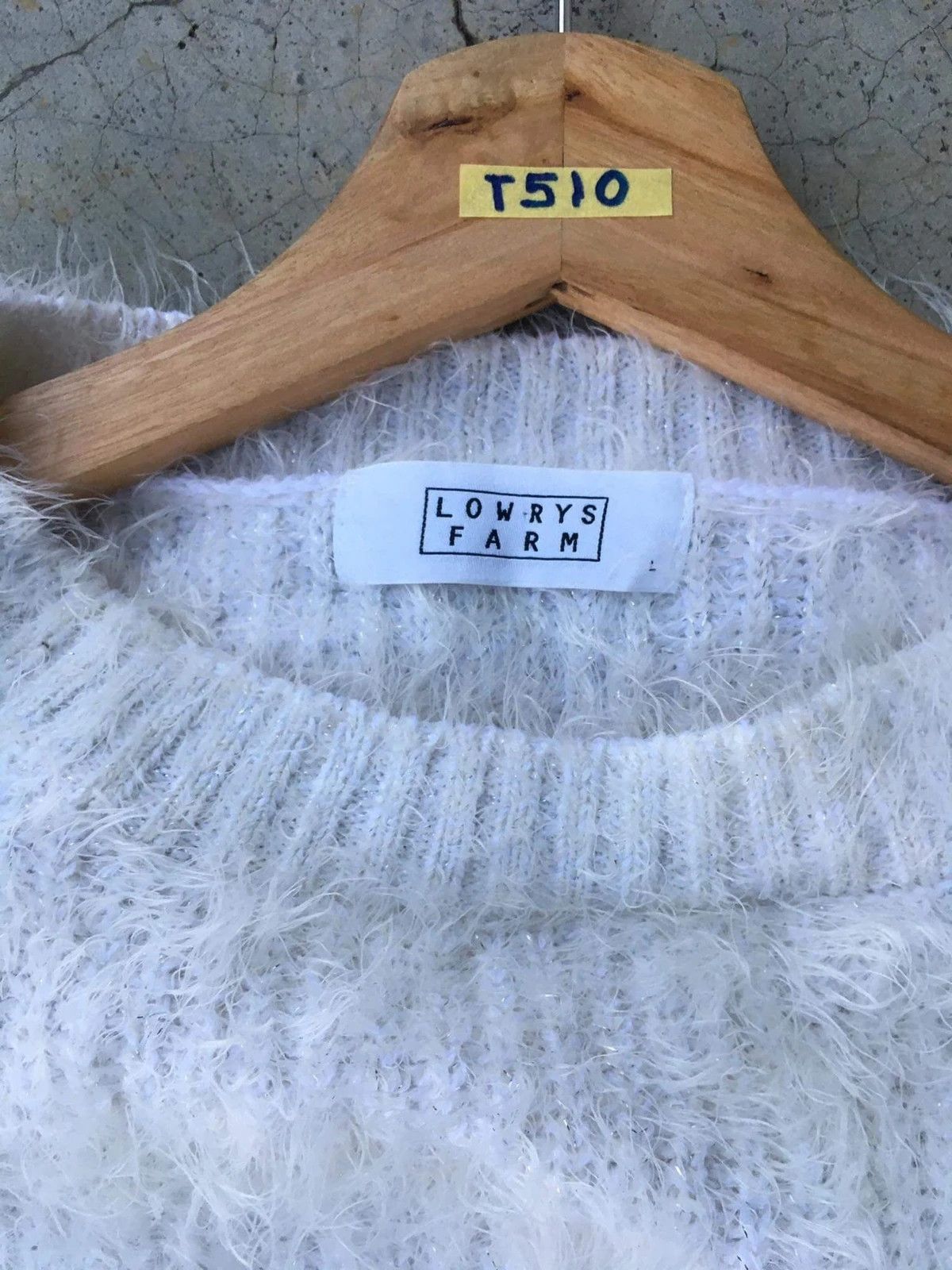 Aran Isles Knitwear × Vintage 📌 LOWRYS FARM Pullover Mohair/Fleece Knitt Pattern/Baggy Size US L / EU 52-54 / 3 - 8 Thumbnail