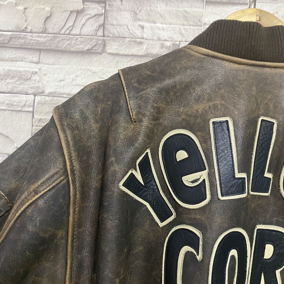 YELLOW CORN Vintage Yellow Corn Bomber Leather Jacket Size US L / EU 52-54 / 3 - 14 Thumbnail