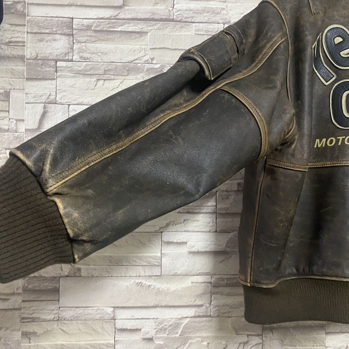 YELLOW CORN Vintage Yellow Corn Bomber Leather Jacket Size US L / EU 52-54 / 3 - 17 Thumbnail