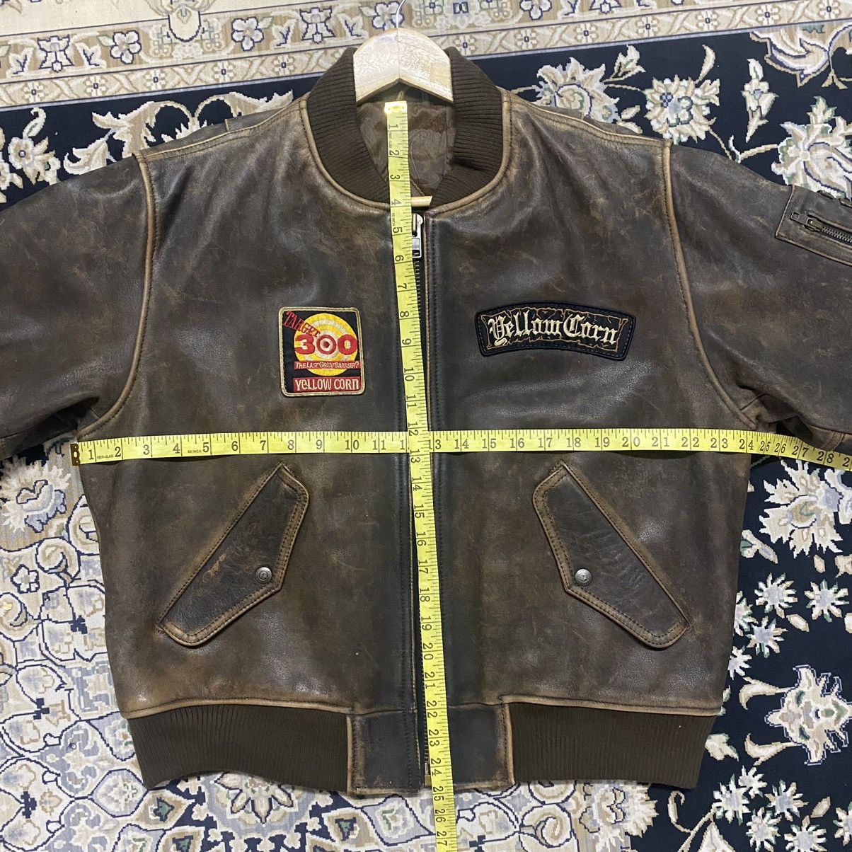 YELLOW CORN Vintage Yellow Corn Bomber Leather Jacket Size US L / EU 52-54 / 3 - 23 Thumbnail