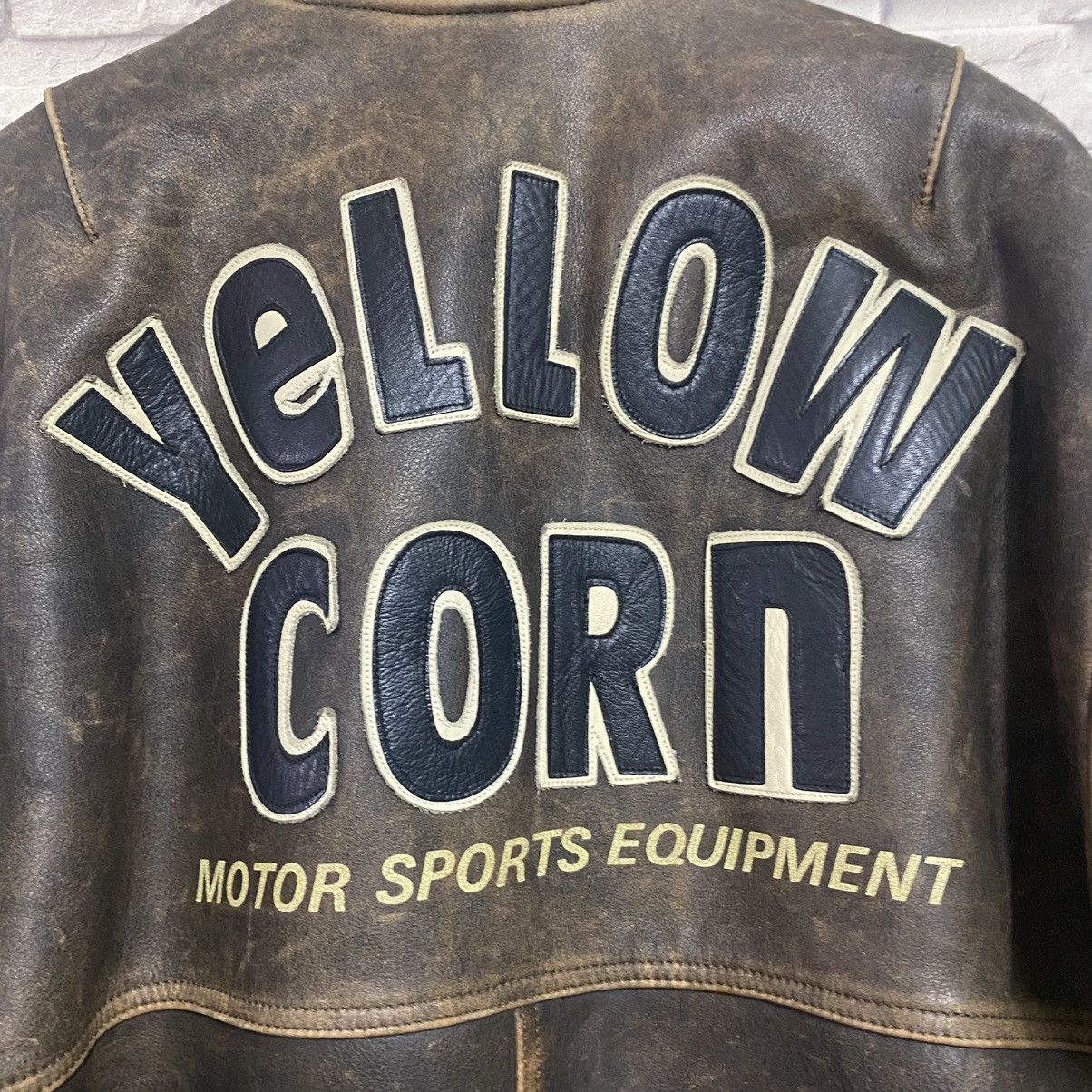 YELLOW CORN Vintage Yellow Corn Bomber Leather Jacket Size US L / EU 52-54 / 3 - 12 Thumbnail