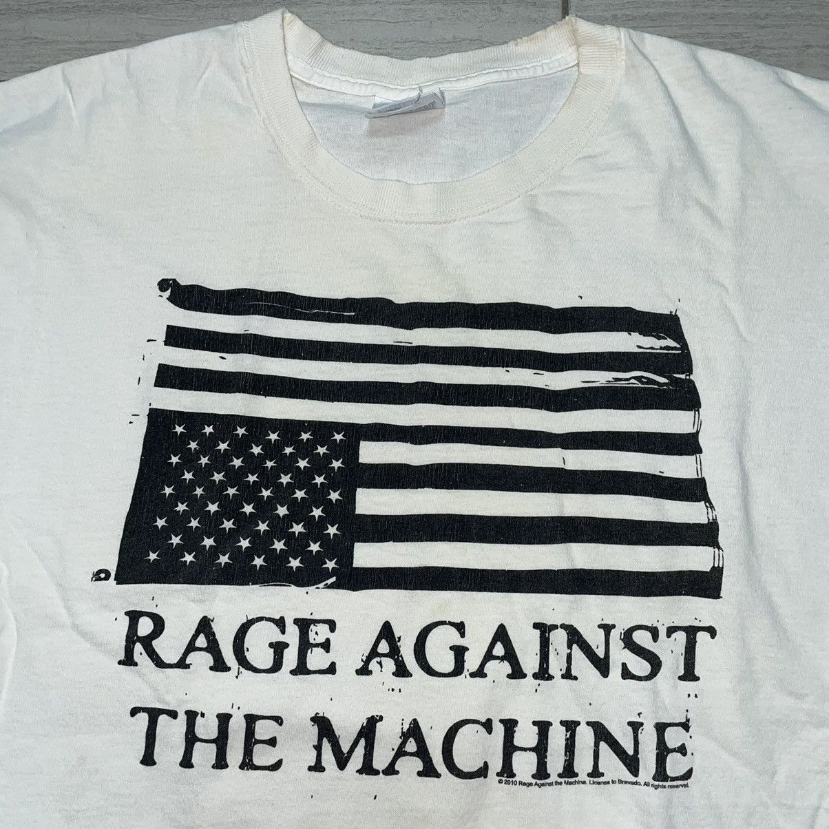 Band Tees × Vintage Rage Against The Machine 2010 Flag t-shirt | Grailed, image size:1204x1204