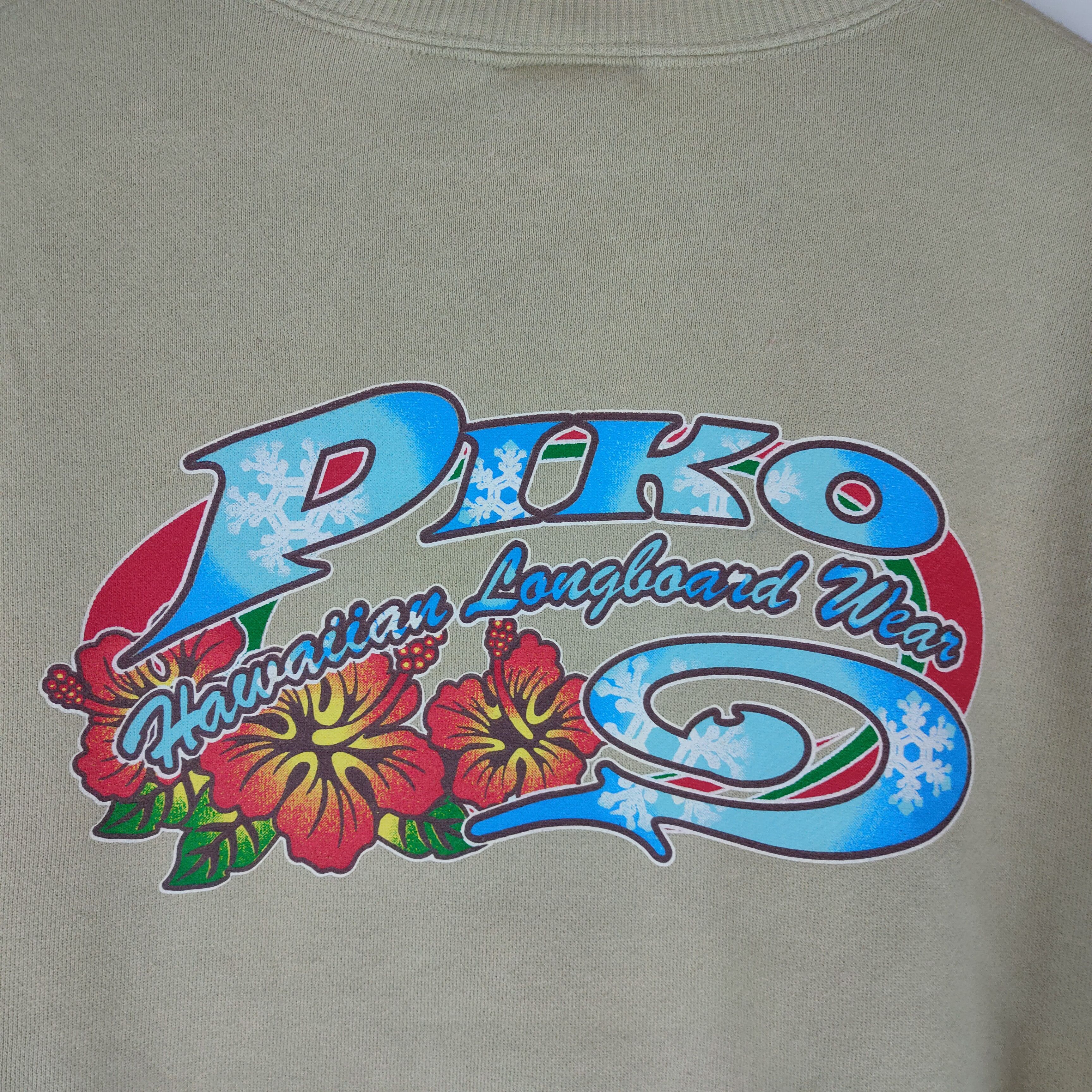 Vintage Vintage PIKO HAWAIIAN SURFING Big Back Logo Sweatshirt Size US L / EU 52-54 / 3 - 6 Thumbnail