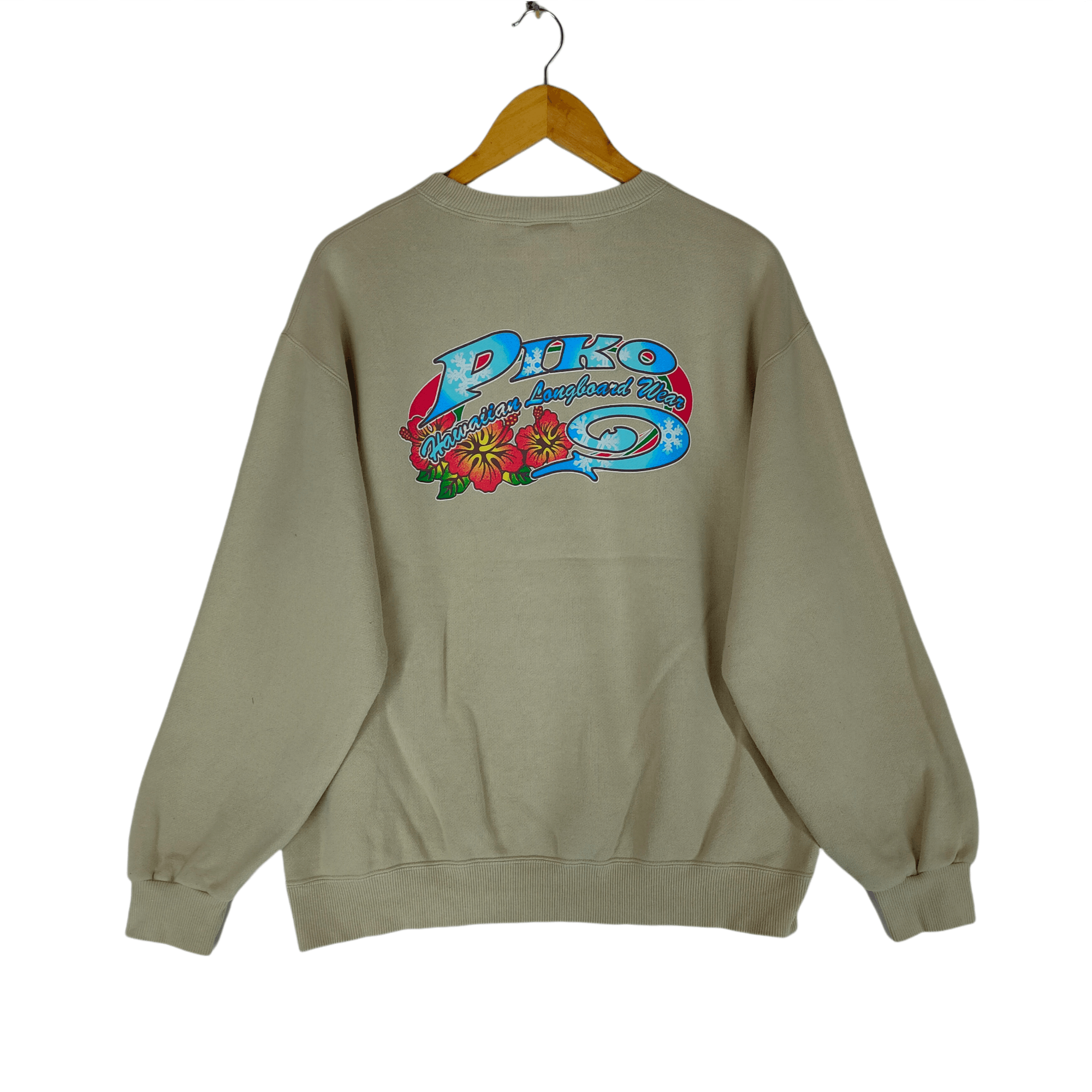 Vintage Vintage PIKO HAWAIIAN SURFING Big Back Logo Sweatshirt Size US L / EU 52-54 / 3 - 1 Thumbnail
