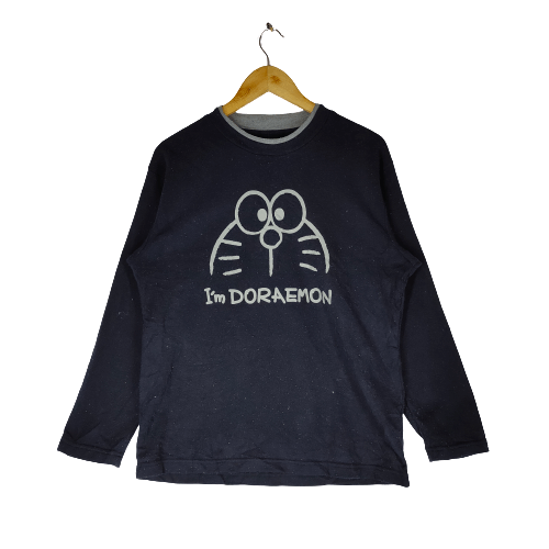 Cartoon Network × Japanese Brand I'm DORAEMON Japanese Cartoon Big Head Printed Sweatshirt Size US M / EU 48-50 / 2 - 1 Thumbnail