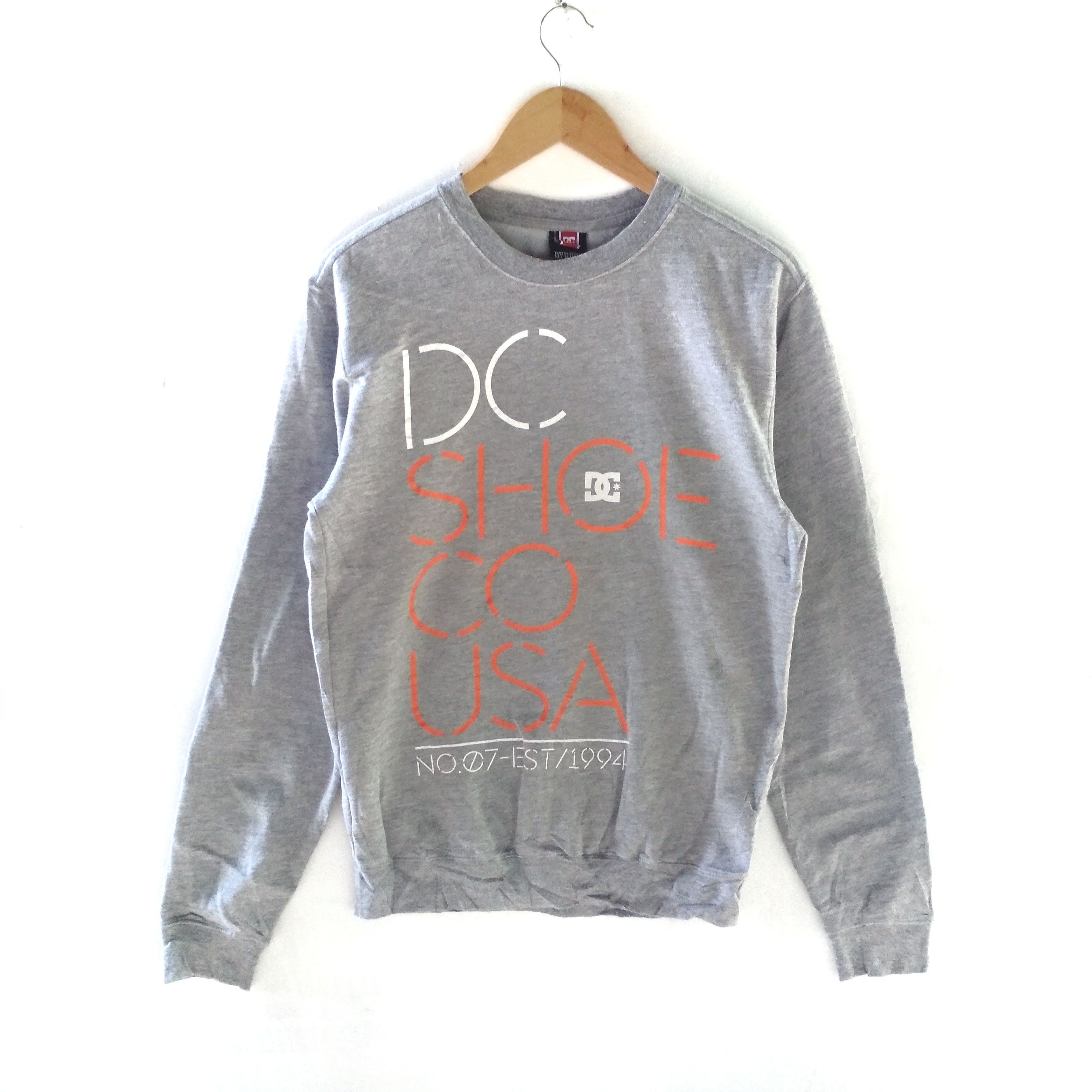 image of Dc Shoe Co Usa Spell Out Front Logo Sweatshirt, Men's (Size Small)