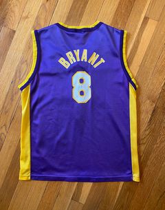 Vintage Champion NBA Los Angeles Lakers Kobe Bryant #8 Jersey Gold Purple  Sz 48