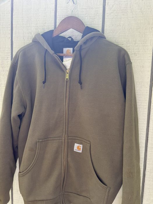 Carhartt Olive Green Carhartt Zip-Up Hoodie | Grailed