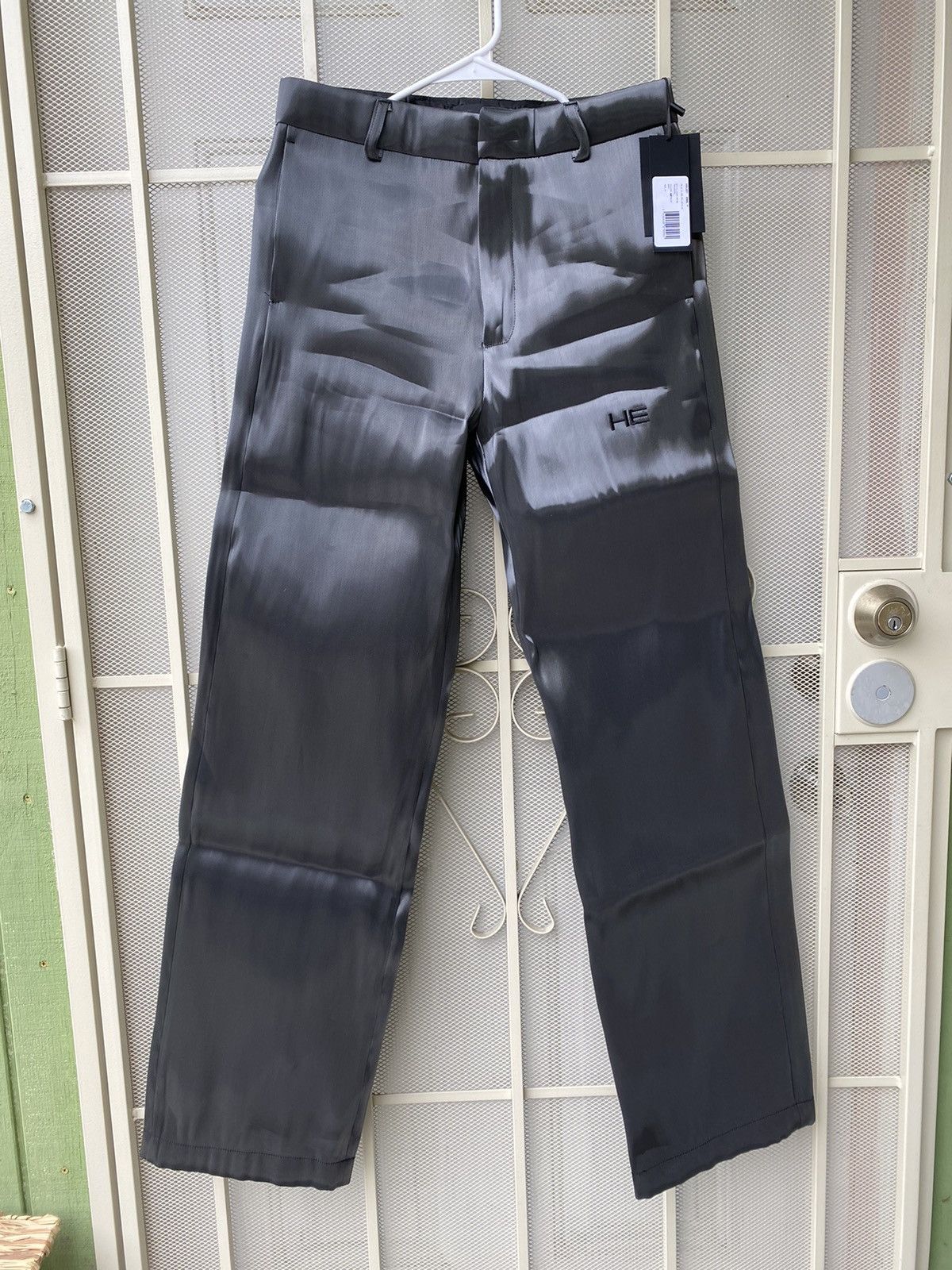 Heliot Emil Heliot Emil Grey Liquid Metal Pants | Grailed