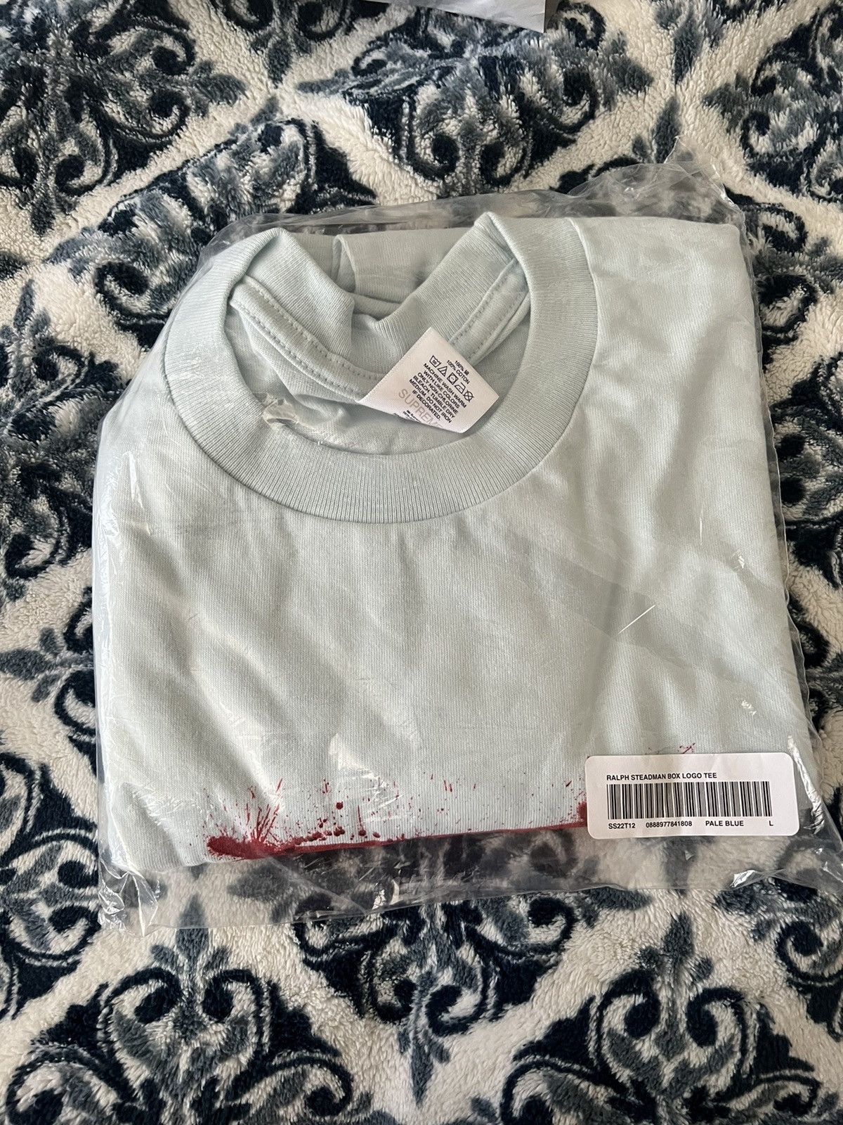 Supreme Supreme Ralph Steadman Pale Blue Box Logo Tee Size US L / EU 52-54 / 3 - 2 Thumbnail