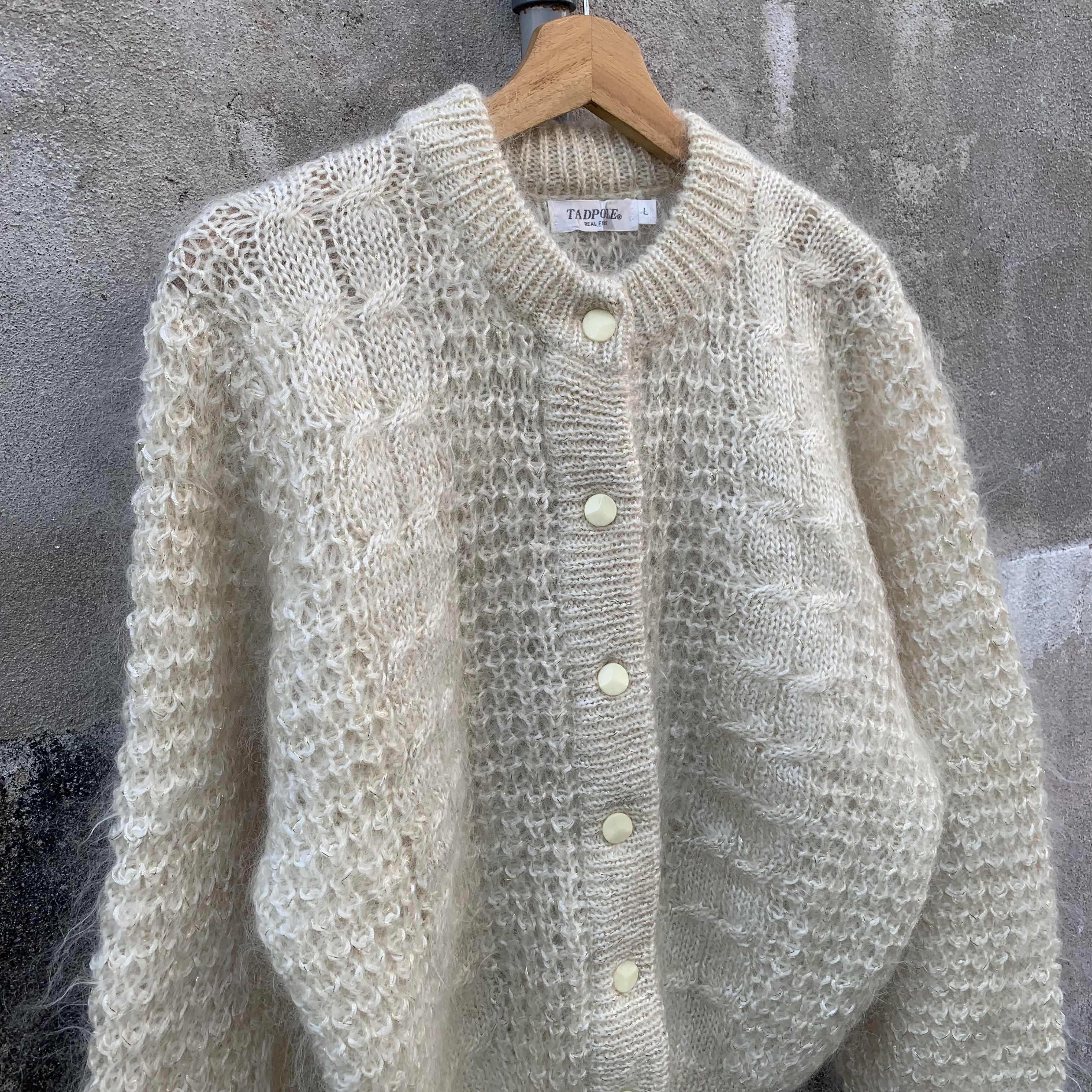 Aran Isles Knitwear STEALS‼️ MOHAIR Japanese TADPOLE Jumper Baggy Cardigan Size US L / EU 52-54 / 3 - 2 Thumbnail