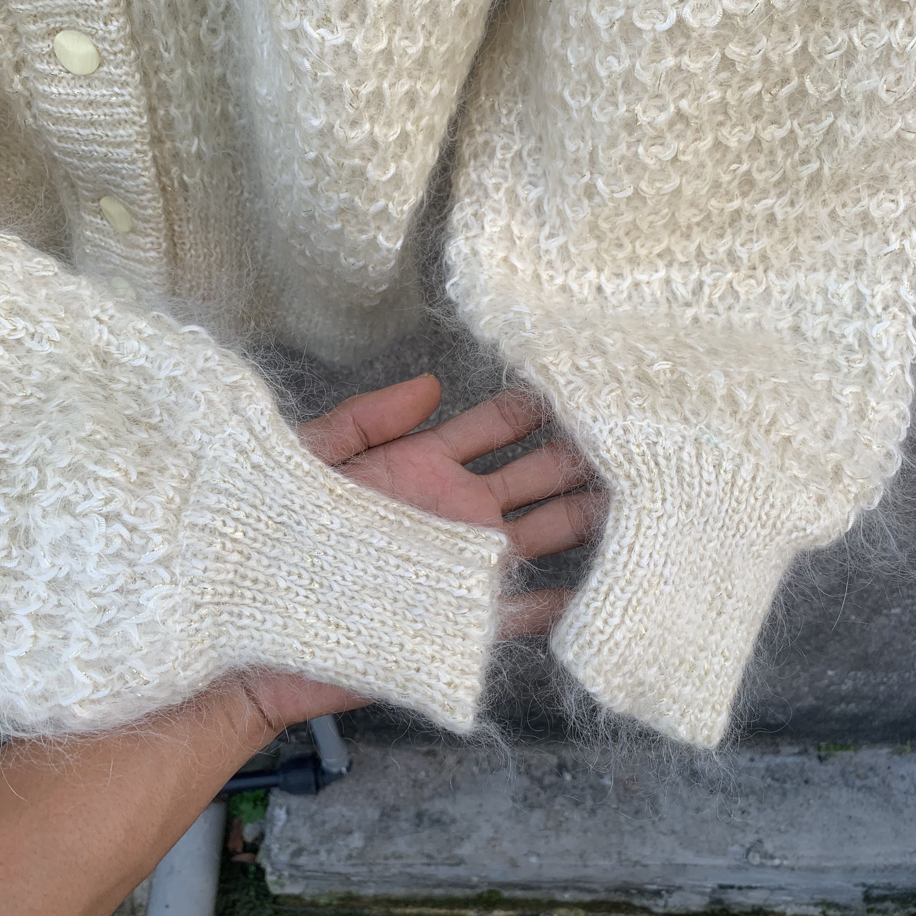 Aran Isles Knitwear STEALS‼️ MOHAIR Japanese TADPOLE Jumper Baggy Cardigan Size US L / EU 52-54 / 3 - 8 Thumbnail