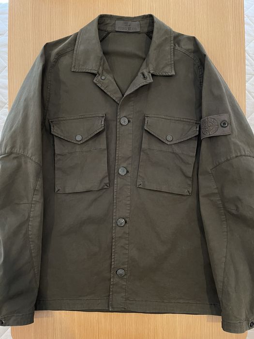 Stone Island SS20 Ghost Piece Overshirt / Stone Island / Military Green ...