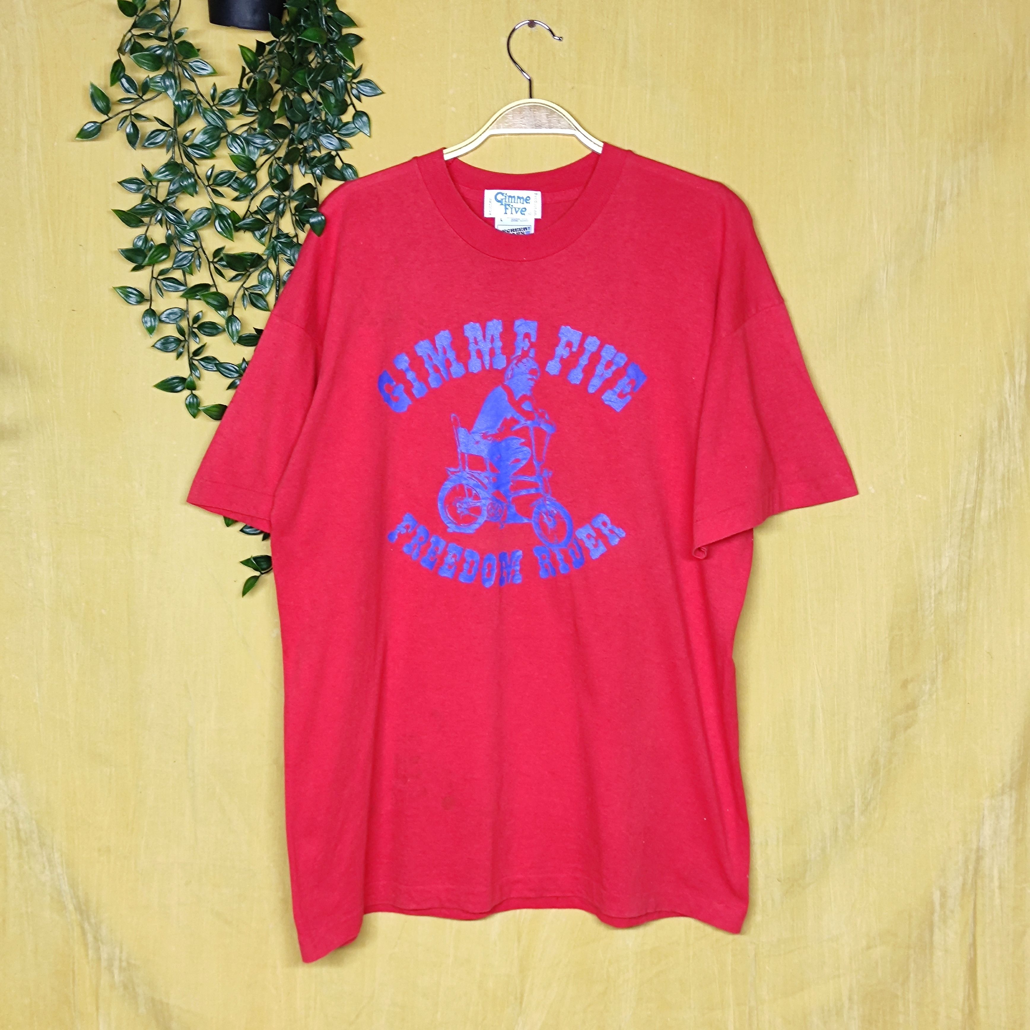 Vintage Vintage gimme five FREEDOM RIDER single stitch Size US L / EU 52-54 / 3 - 1 Thumbnail
