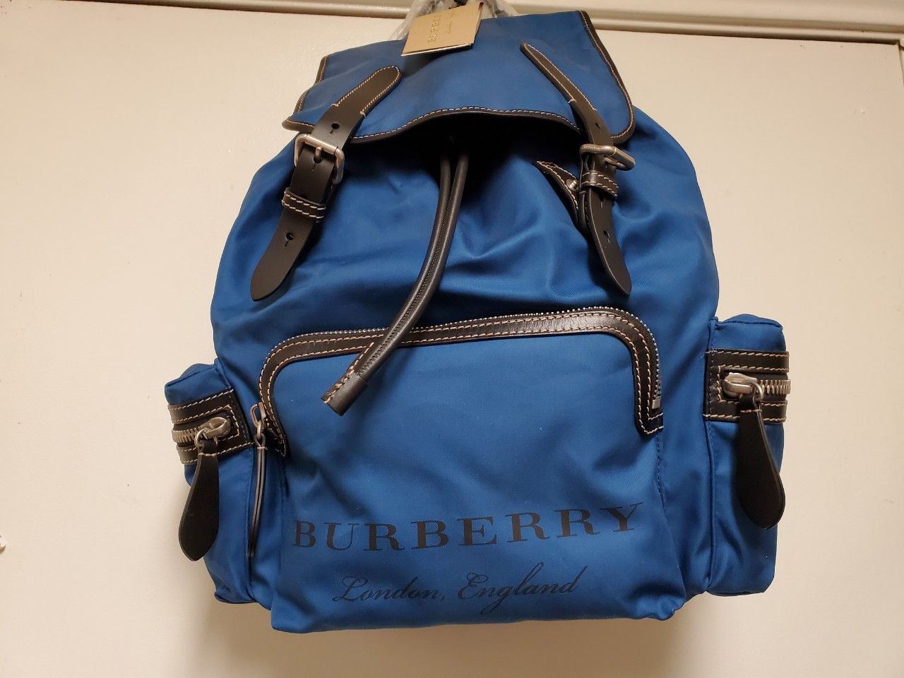 image of Burberry 3 Pockets Rucksack in Blue, Men's