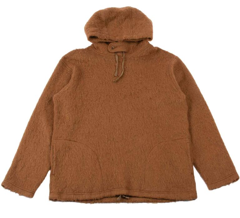 Engineered Garments Long Sleeve Hoody Brown Solid Mohair | Grailed