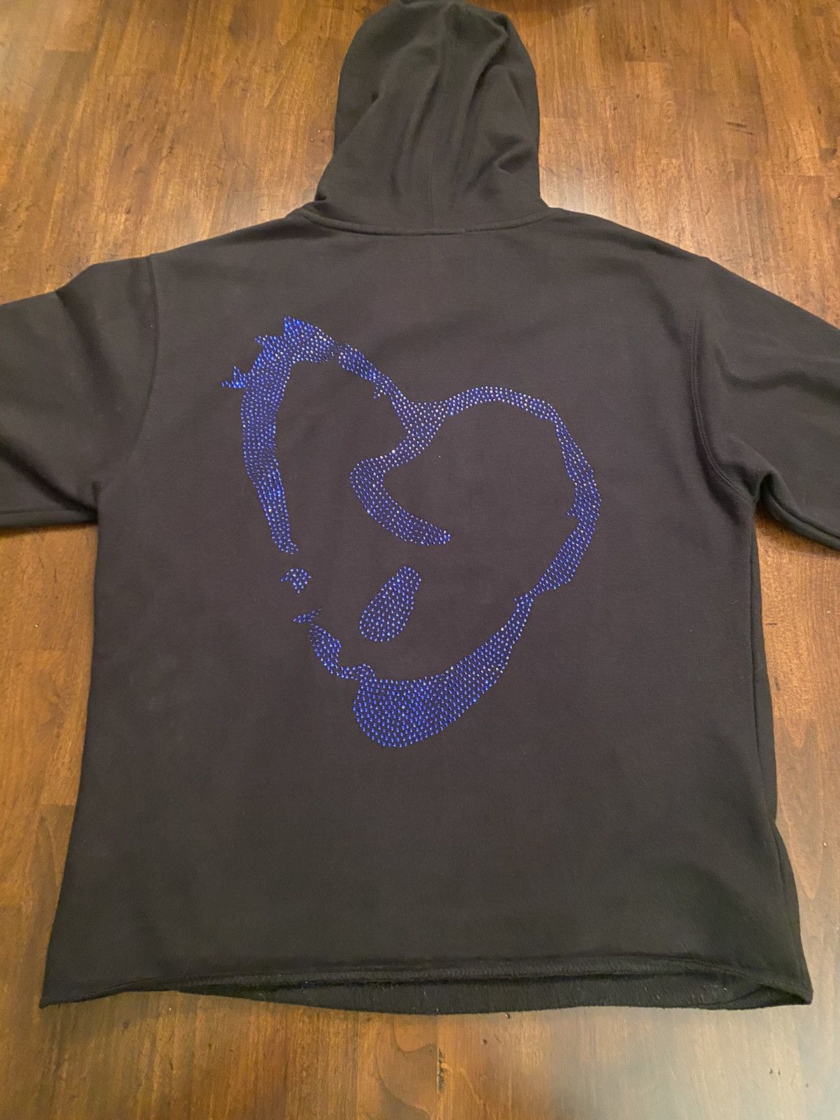Revenge Revenge F&F Blue Bejeweled Heartbreak Hoodie Size US M / EU 48-50 / 2 - 4 Thumbnail
