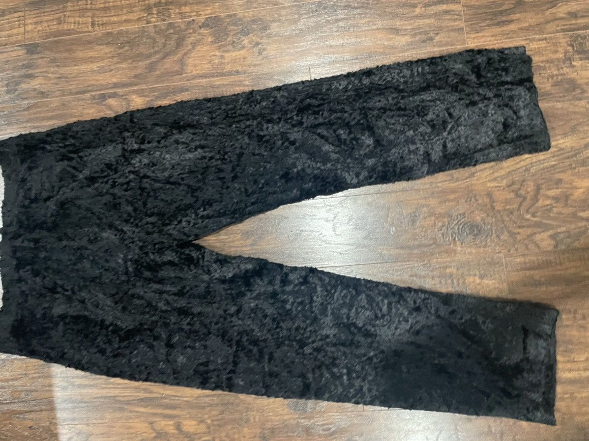 Martine Rose Martine Rose Black Augustus Faux Fur Trousers | Grailed