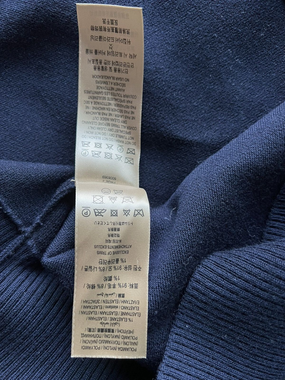 Burberry Burberry Crest Merino Wool Hoodie, Navy Size US M / EU 48-50 / 2 - 8 Thumbnail