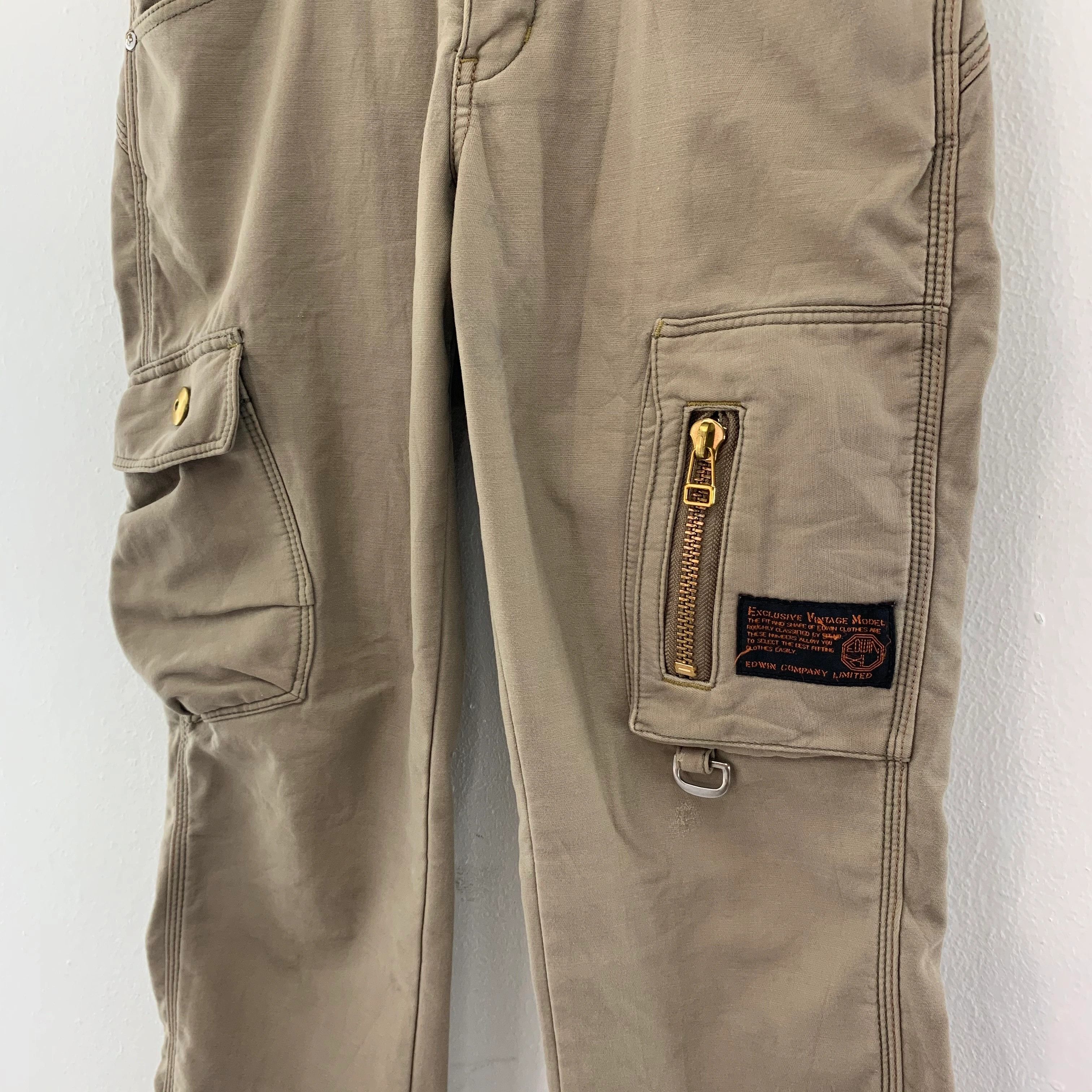 Edwin × Vintage Edwin Cargo Pants Multi Pocket | Tactical Pants size 30 Size US 30 / EU 46 - 4 Thumbnail