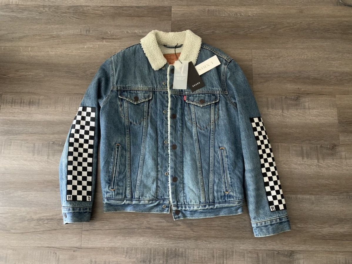Rhude Rhude x Levi’s Denim Trucker Jacket Size US S / EU 44-46 / 1 - 1 Thumbnail