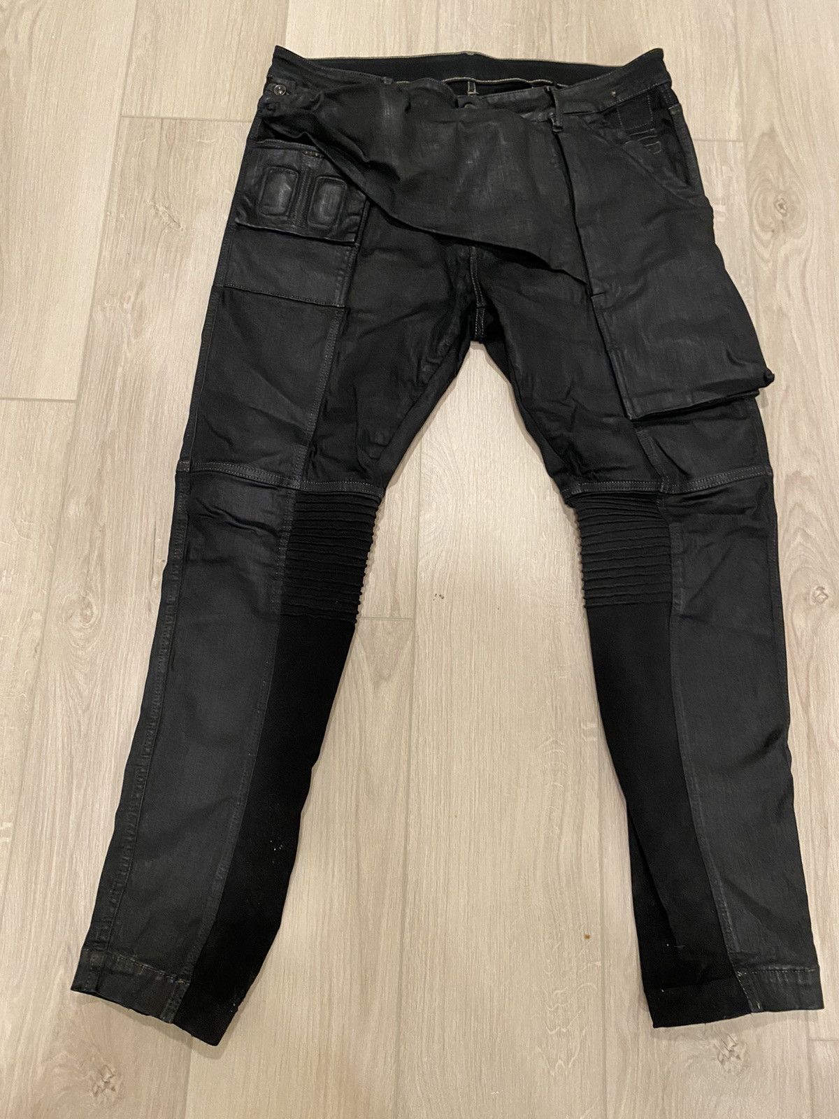 パンツ Rick owens wax memphis pants Rick Owens × Rick Owens Drkshdw Rick Owens black wax Memphis
