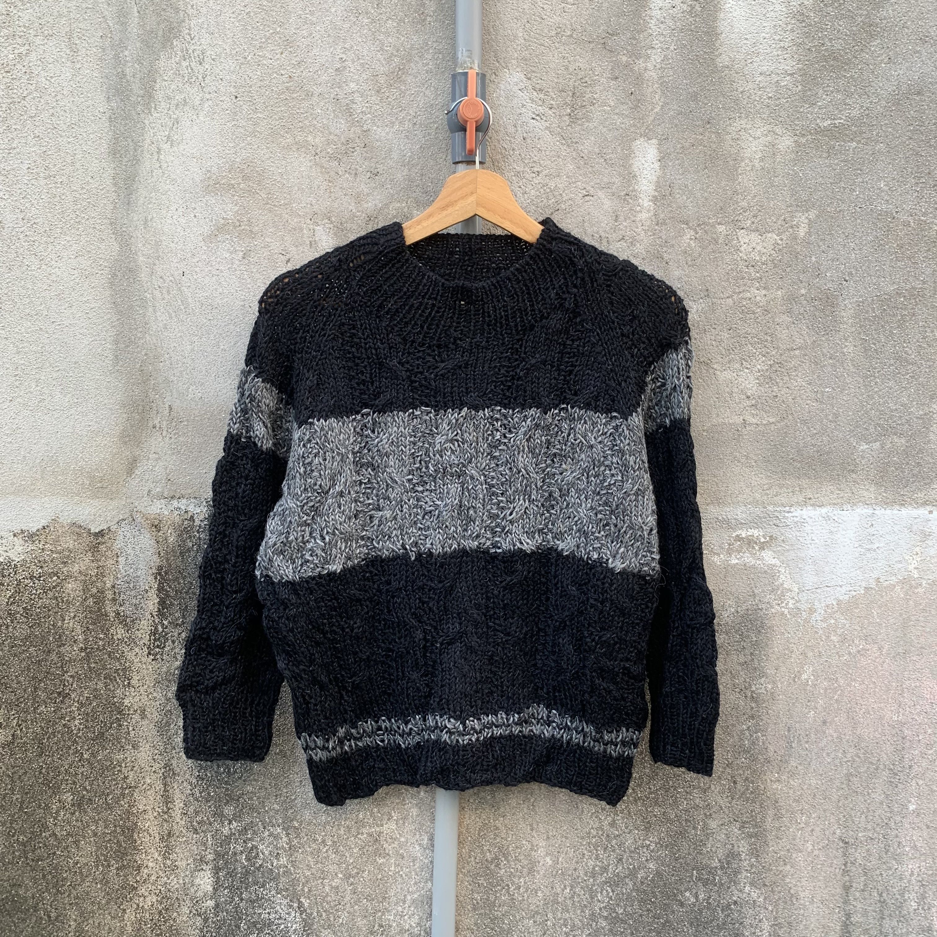 Japanese Vintage Knit Jumper Cropped Pullover Sweater