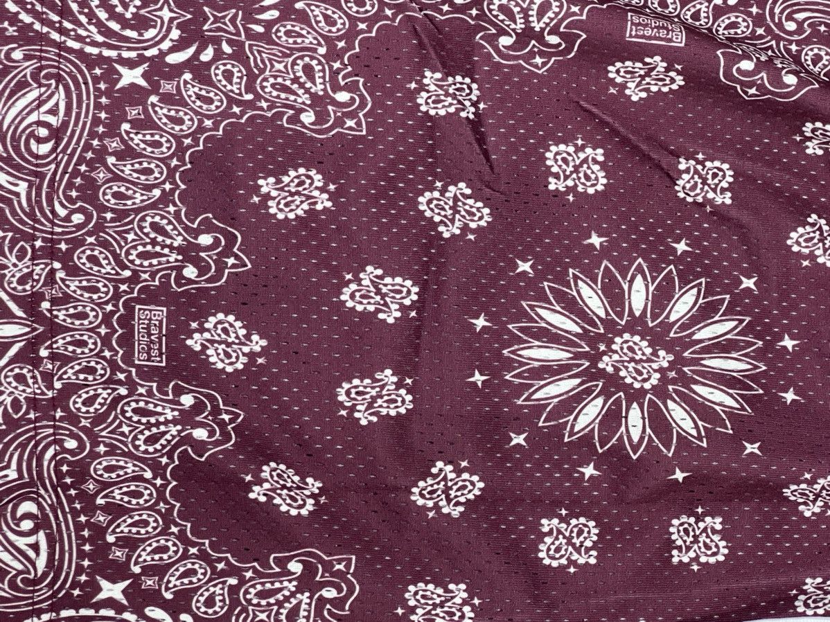 Bravest Studios Bravest Studios Burgundy Paisley Shorts Size US 34 / EU 50 - 2 Thumbnail