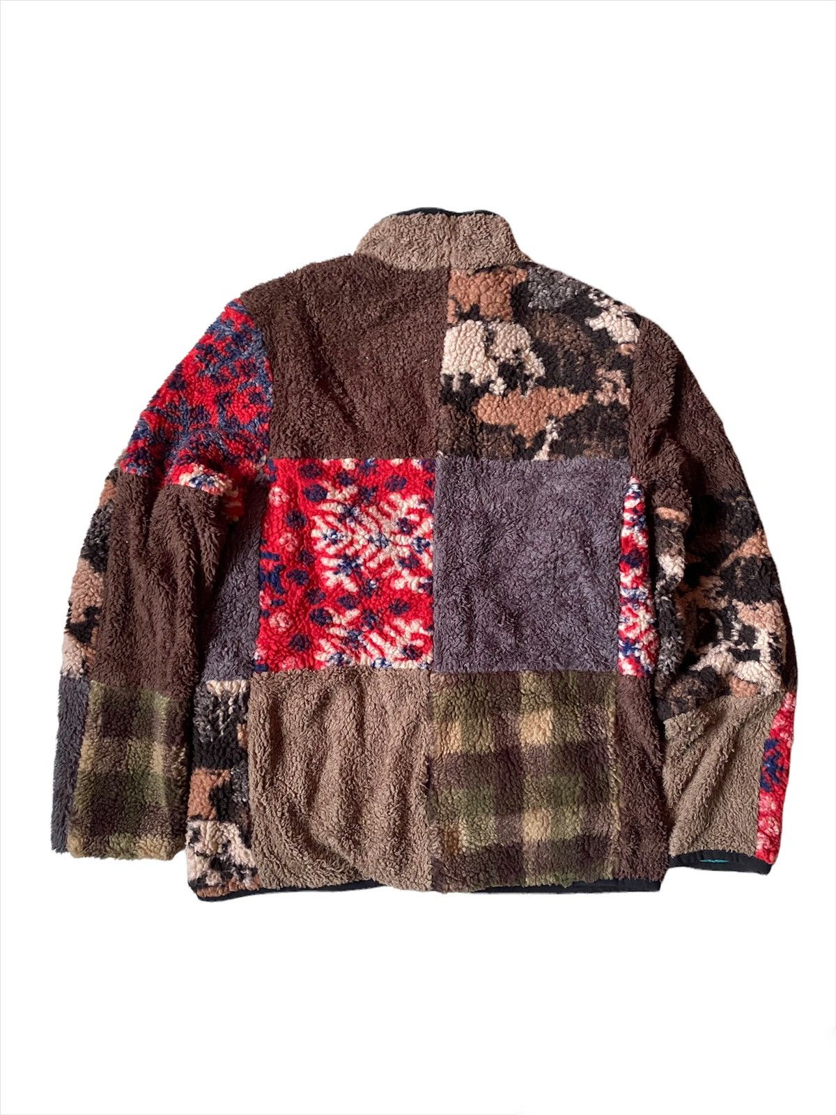 Vintage 💥Vintage Japanese Sherpa Fleece Patchwork Jacket Size US S / EU 44-46 / 1 - 3 Thumbnail